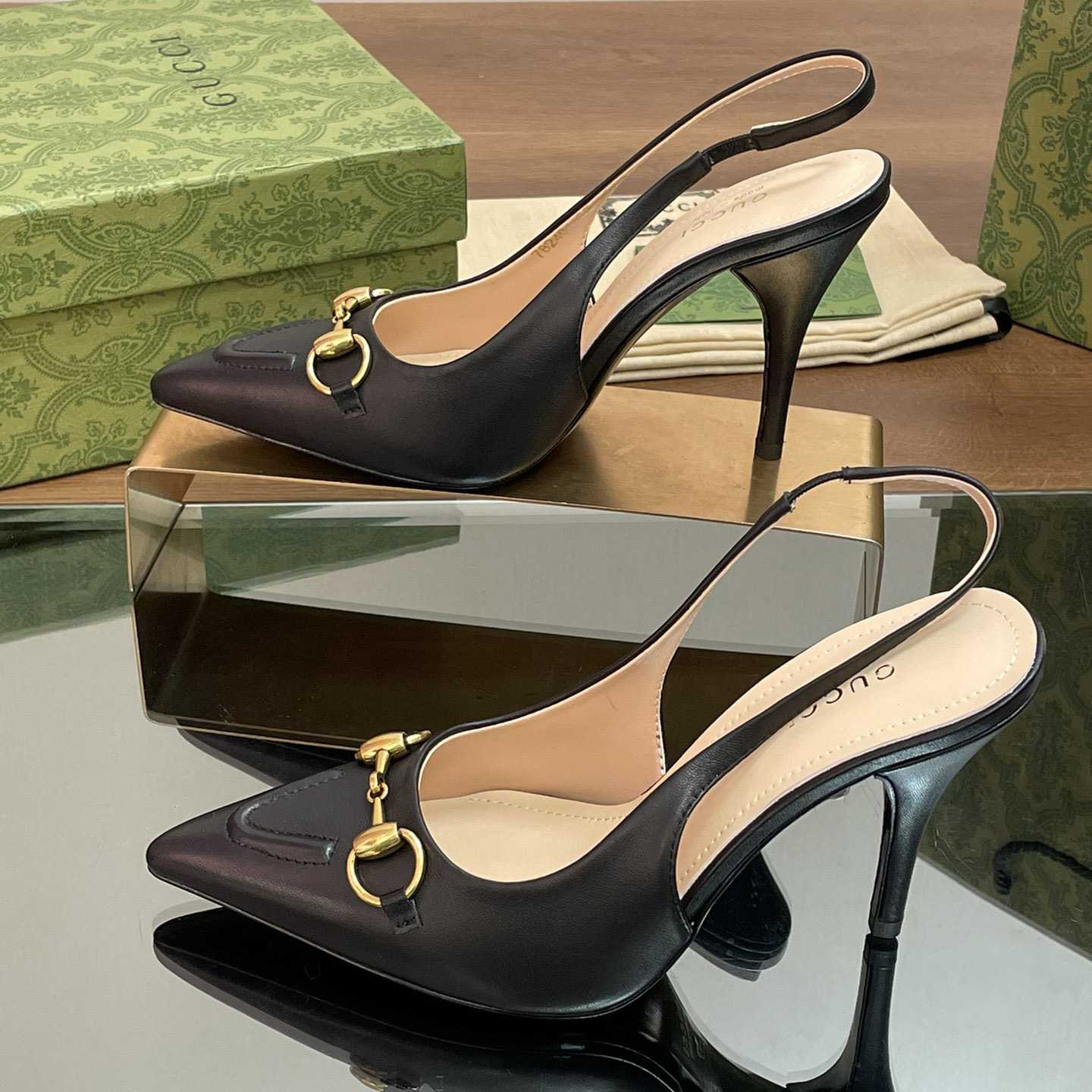 Gucci Women's Horsebit Slingback Pump - DesignerGu