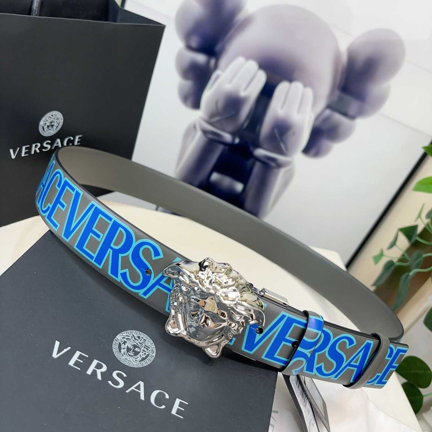 Versace Leather Belt   40mm - DesignerGu