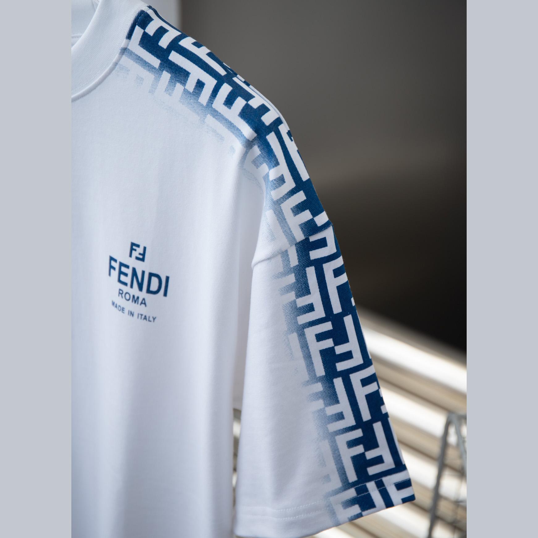 Fendi White Jersey T-shirt - DesignerGu