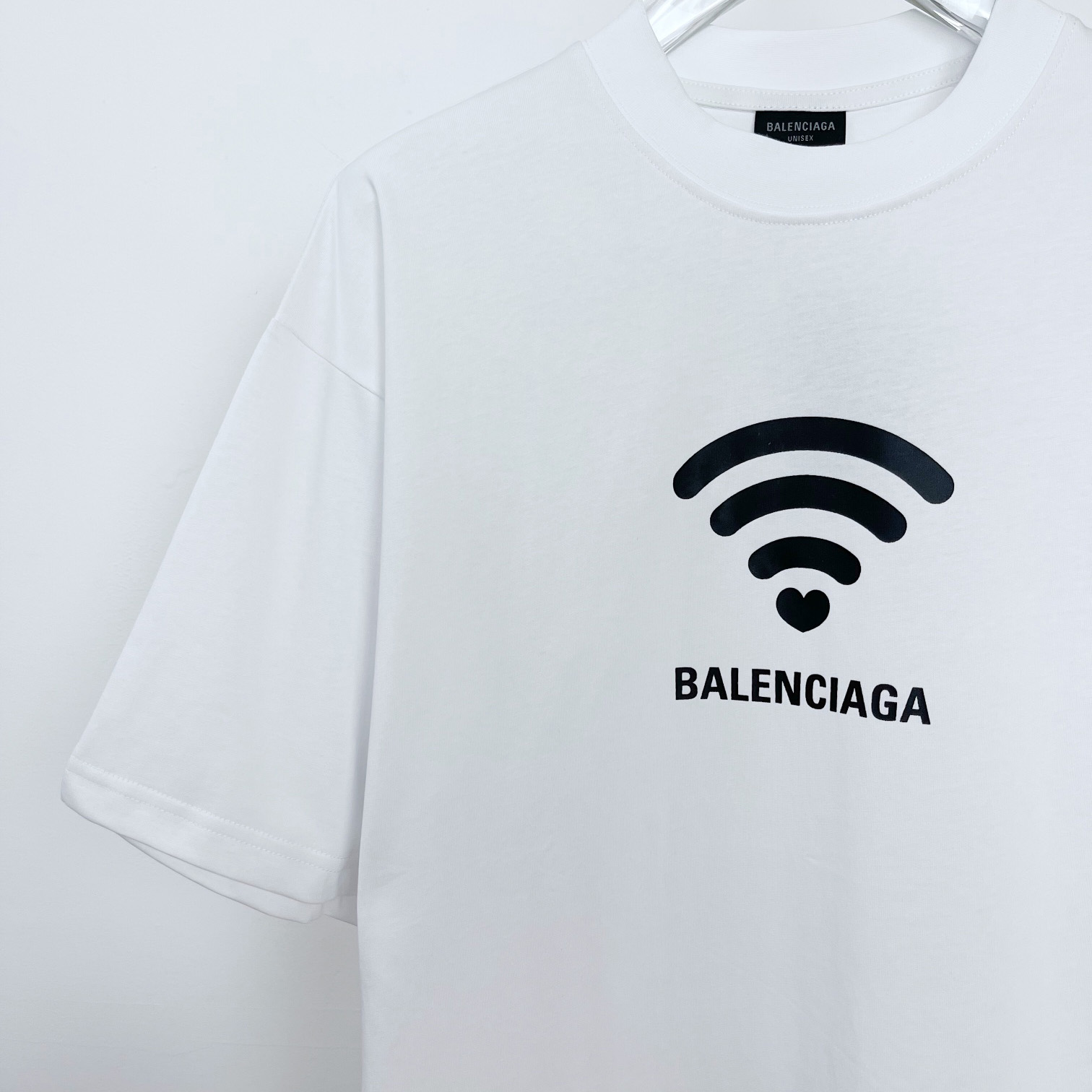 Balenciaga Wifi T-Shirt Oversized In White - DesignerGu