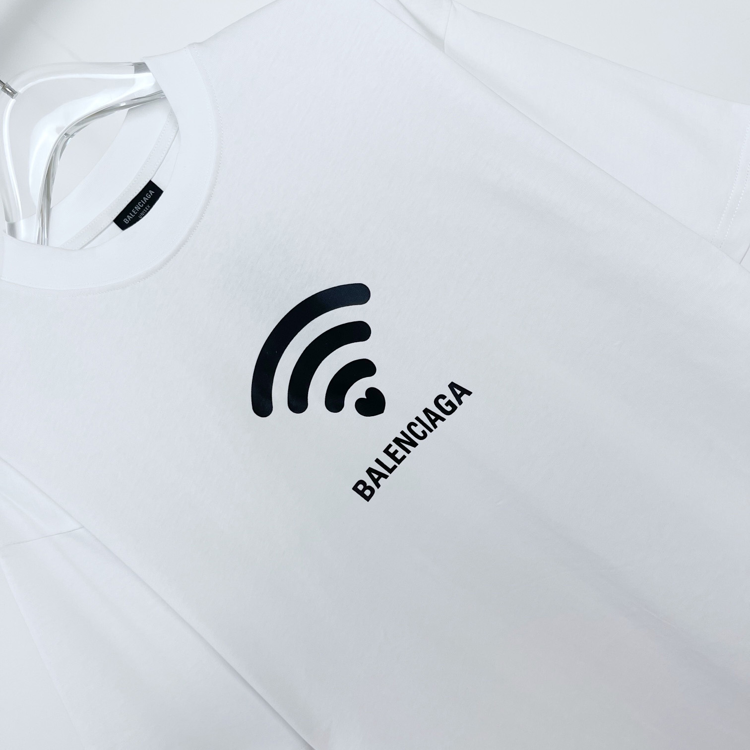 Balenciaga Wifi T-Shirt Oversized In White - DesignerGu