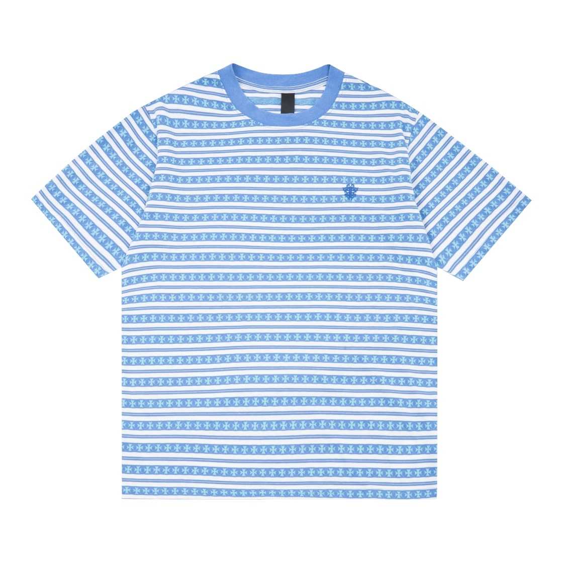 Chrome Heart Stripe Cotton T-shirt - DesignerGu