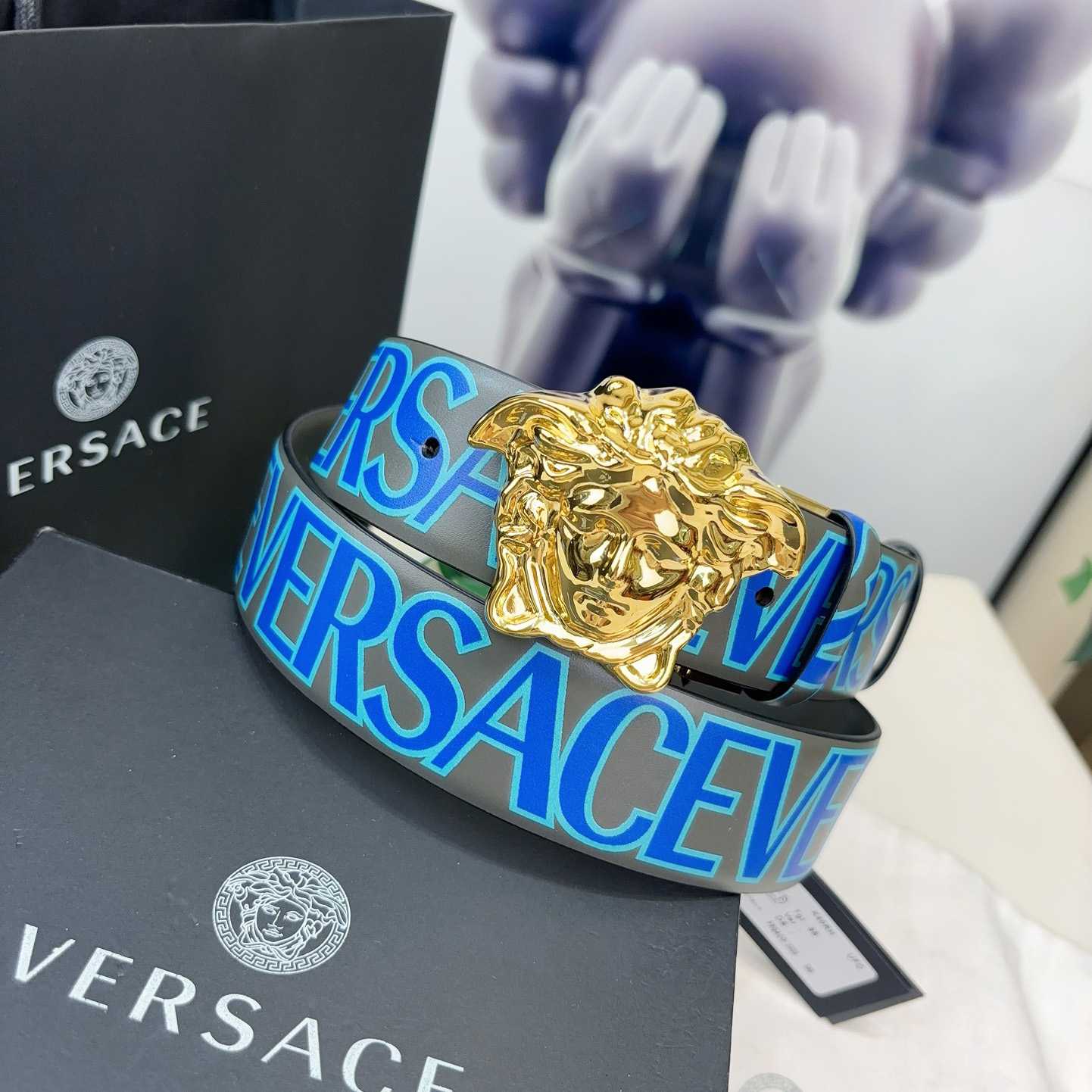 Versace Leather Belt   40mm - DesignerGu