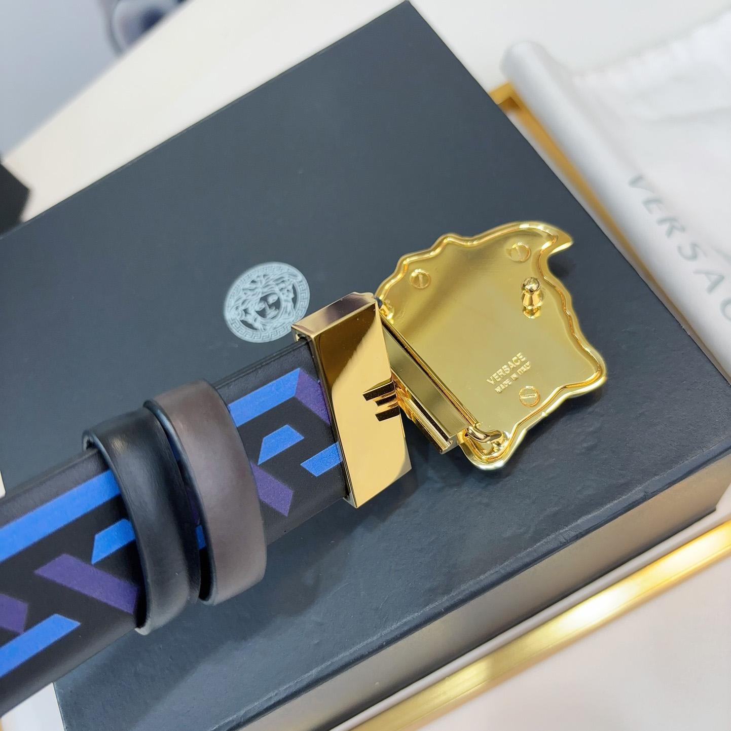 Versace Reversible Leather Belt    40mm - DesignerGu