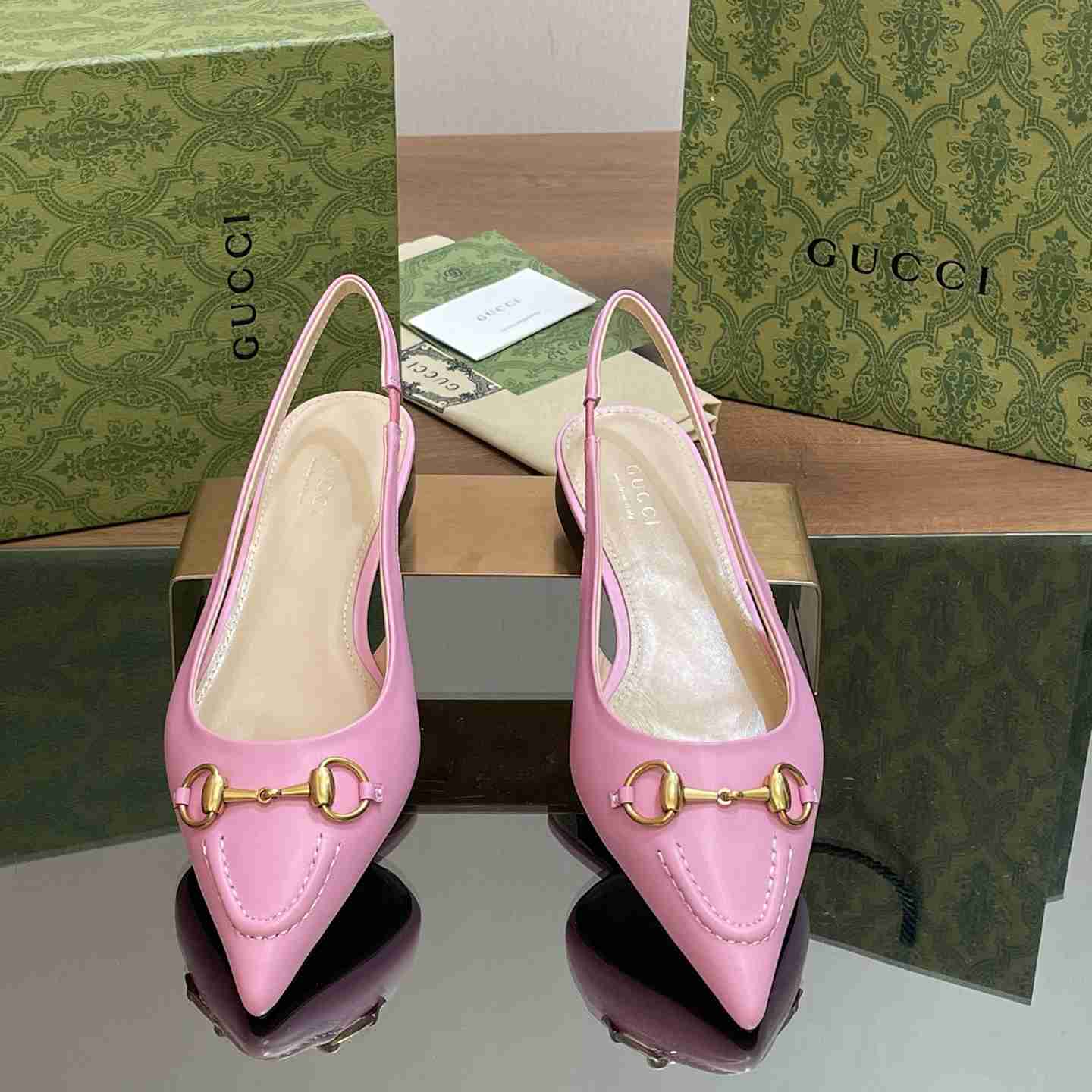 Gucci Women's Horsebit Slingback Ballet Flat - DesignerGu