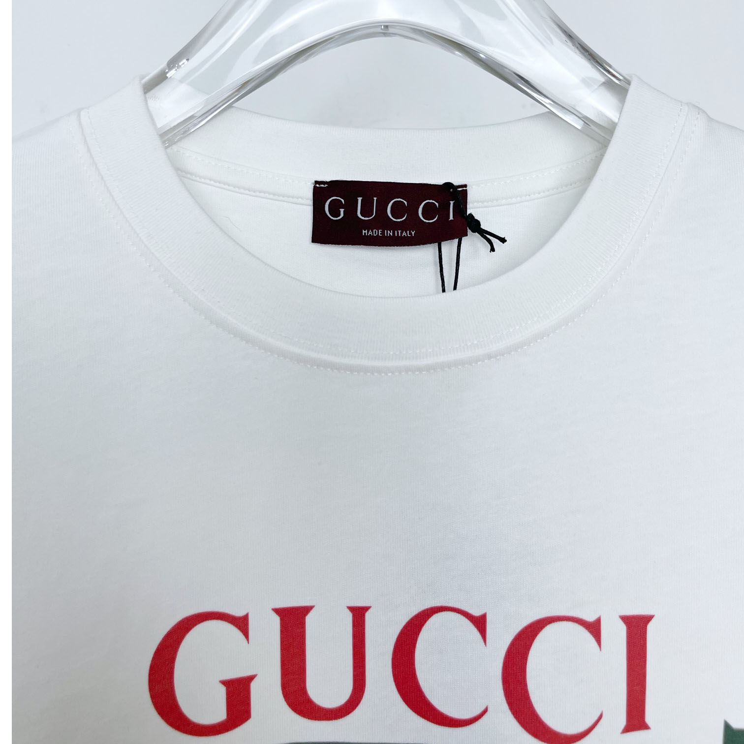 Gucci Cotton Jersey T-shirt With Gucci Print - DesignerGu