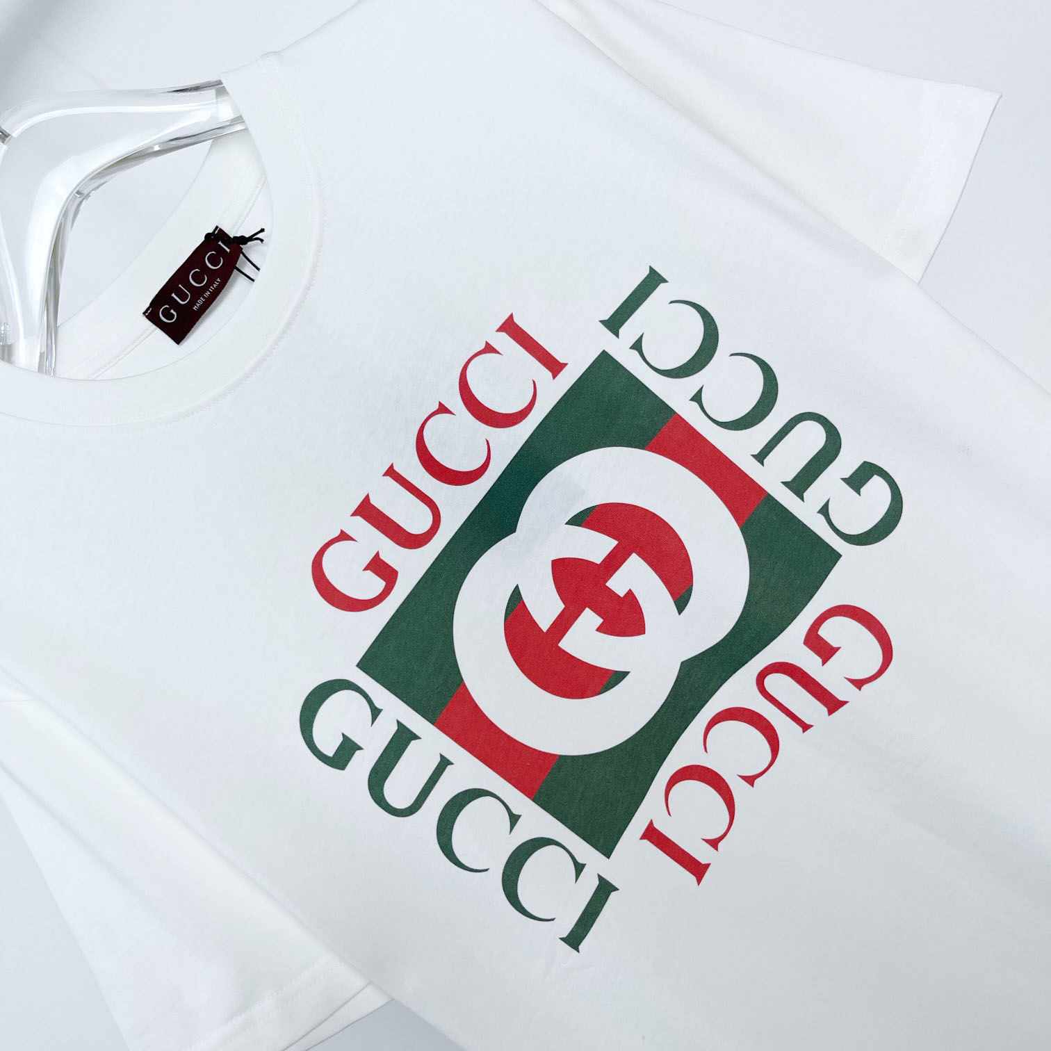 Gucci Cotton Jersey T-shirt With Gucci Print - DesignerGu