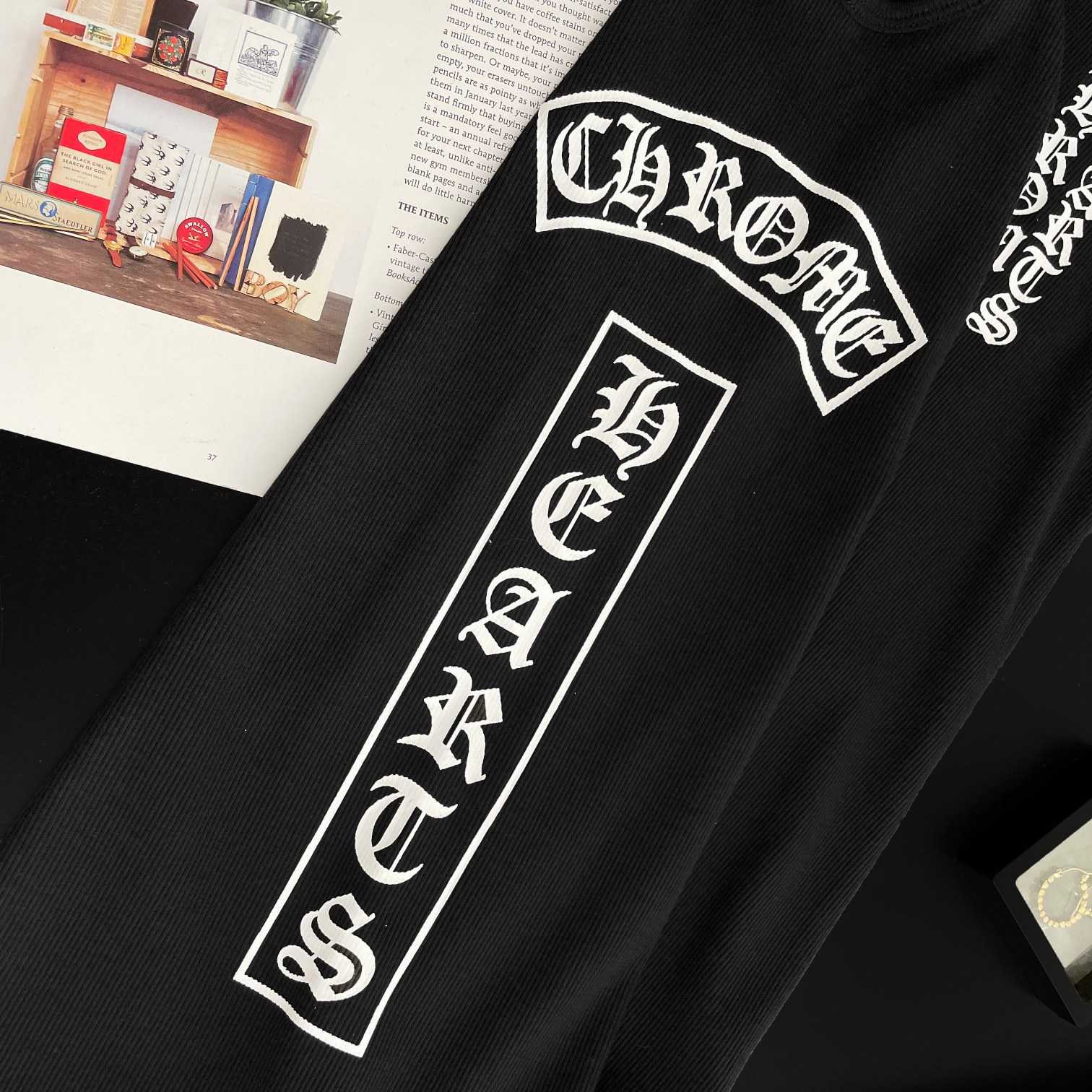 Chrome Hearts Black Vertical Logo Tank Top - DesignerGu