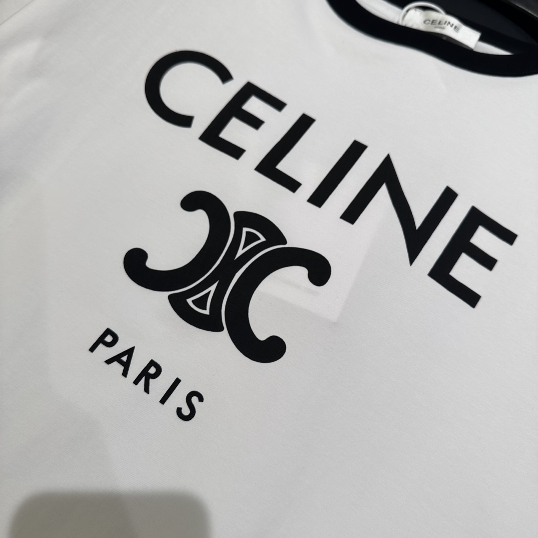 Celine Paris T-shirt In Cotton Jersey - DesignerGu