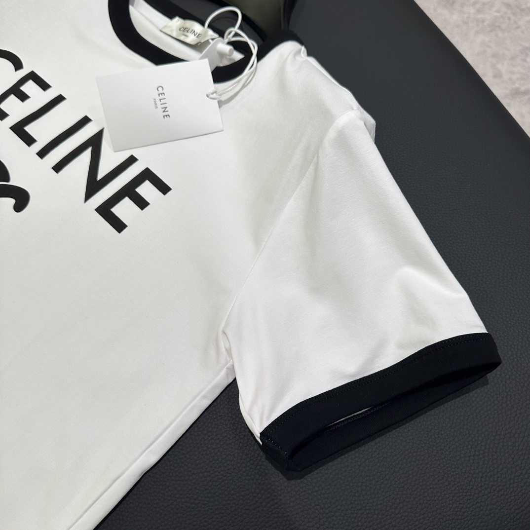 Celine Paris T-shirt In Cotton Jersey - DesignerGu