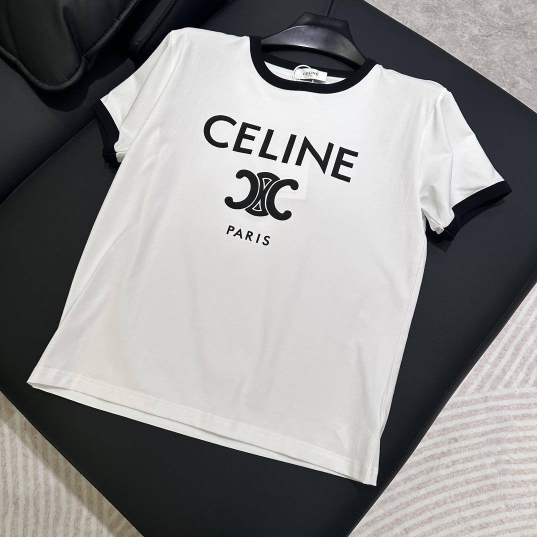 Celine Paris T-shirt In Cotton Jersey - DesignerGu