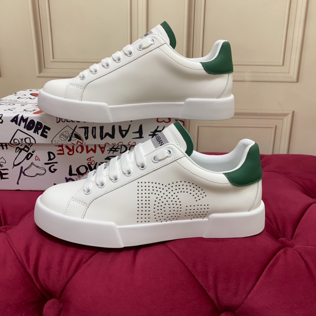 Dolce & Gabbana Calfskin Portofino sneakers   - DesignerGu