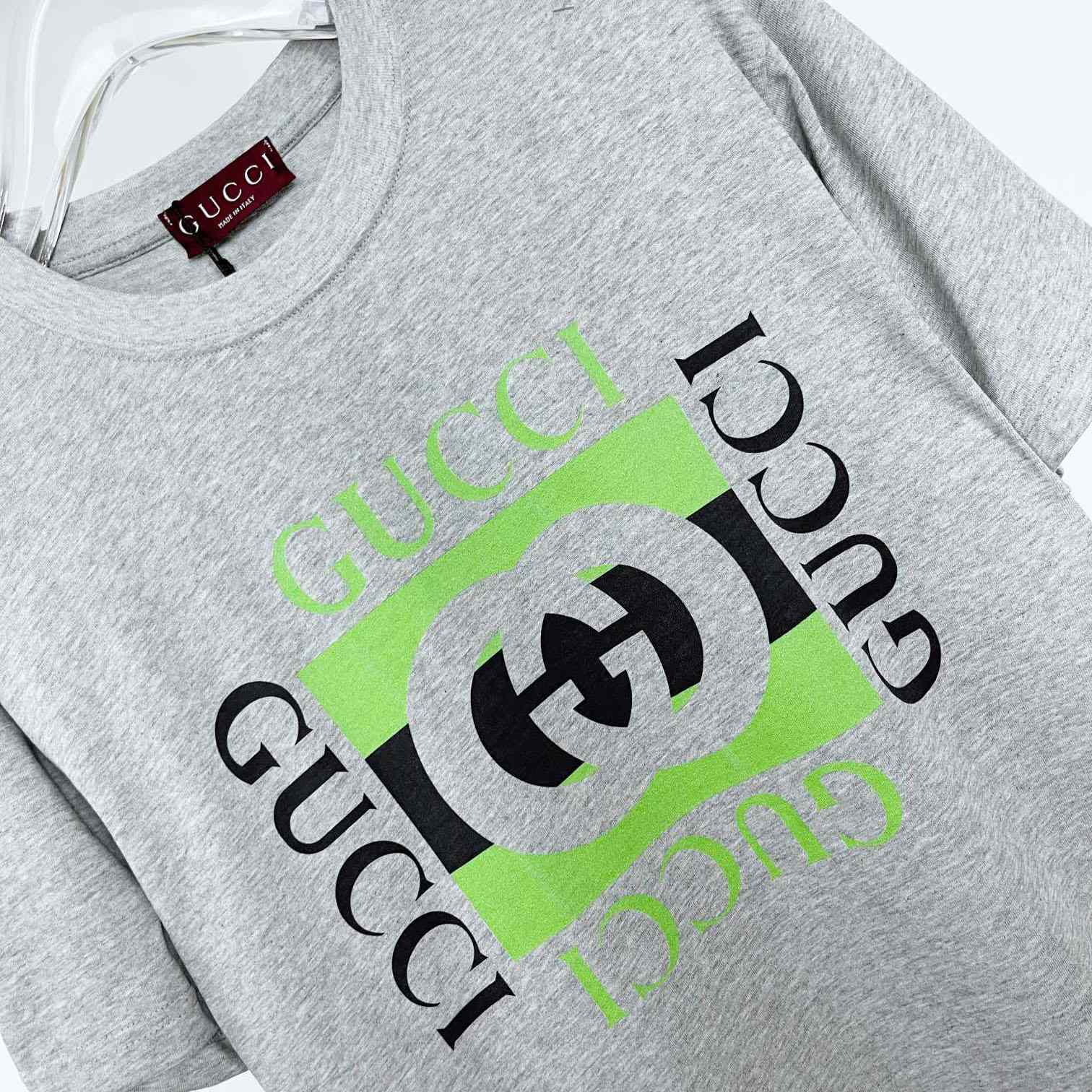 Gucci Cotton Jersey T-shirt With Gucci Print - DesignerGu