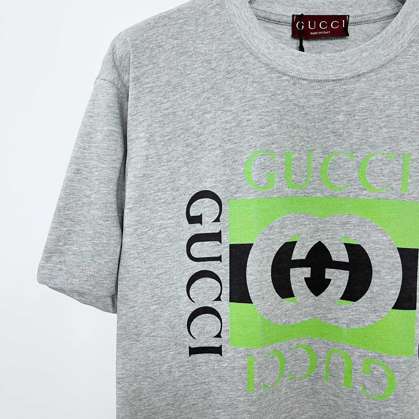 Gucci Cotton Jersey T-shirt With Gucci Print - DesignerGu