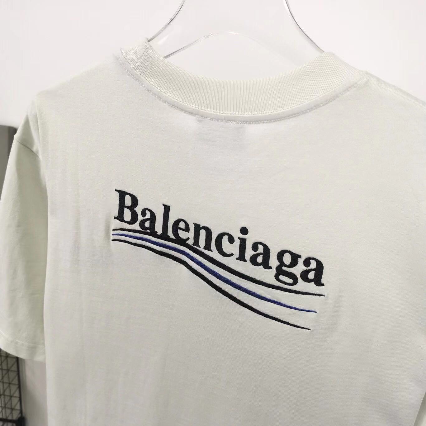 Balenciaga Political Campaign Embroidered Cotton T-Shirt - DesignerGu