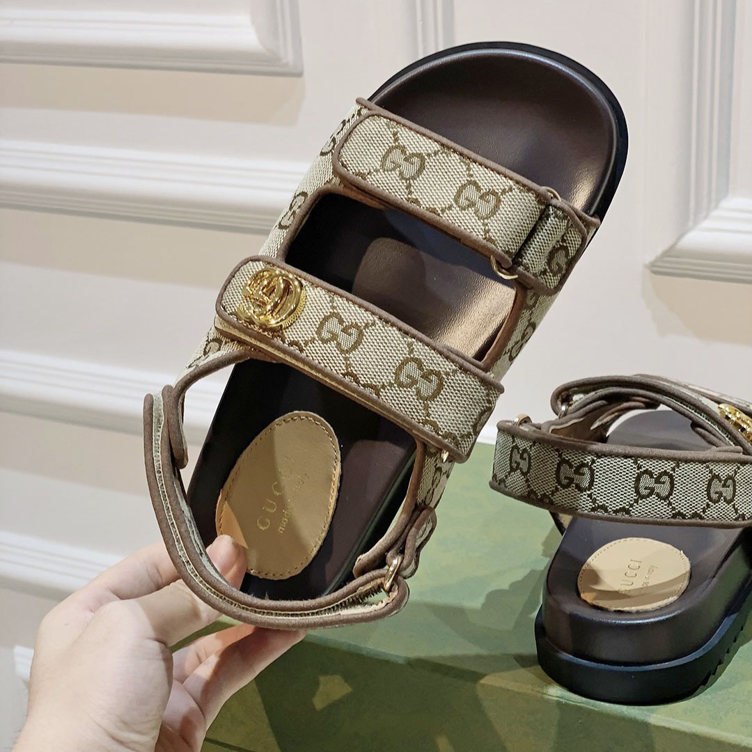 Gucci Women's Double G Sandal  - DesignerGu