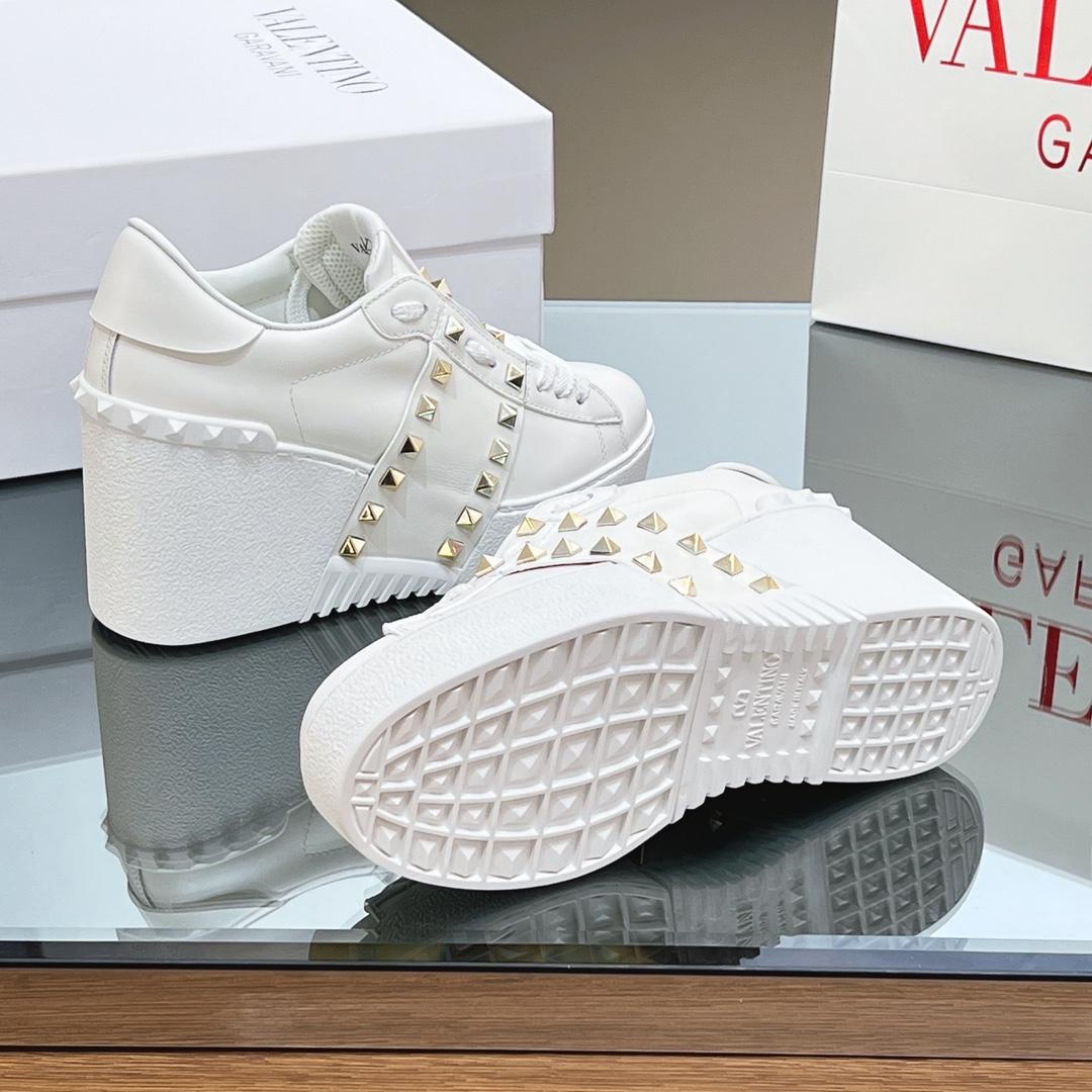 Valenti Open Disco Wedge Sneaker In Calfskin  85mm - DesignerGu