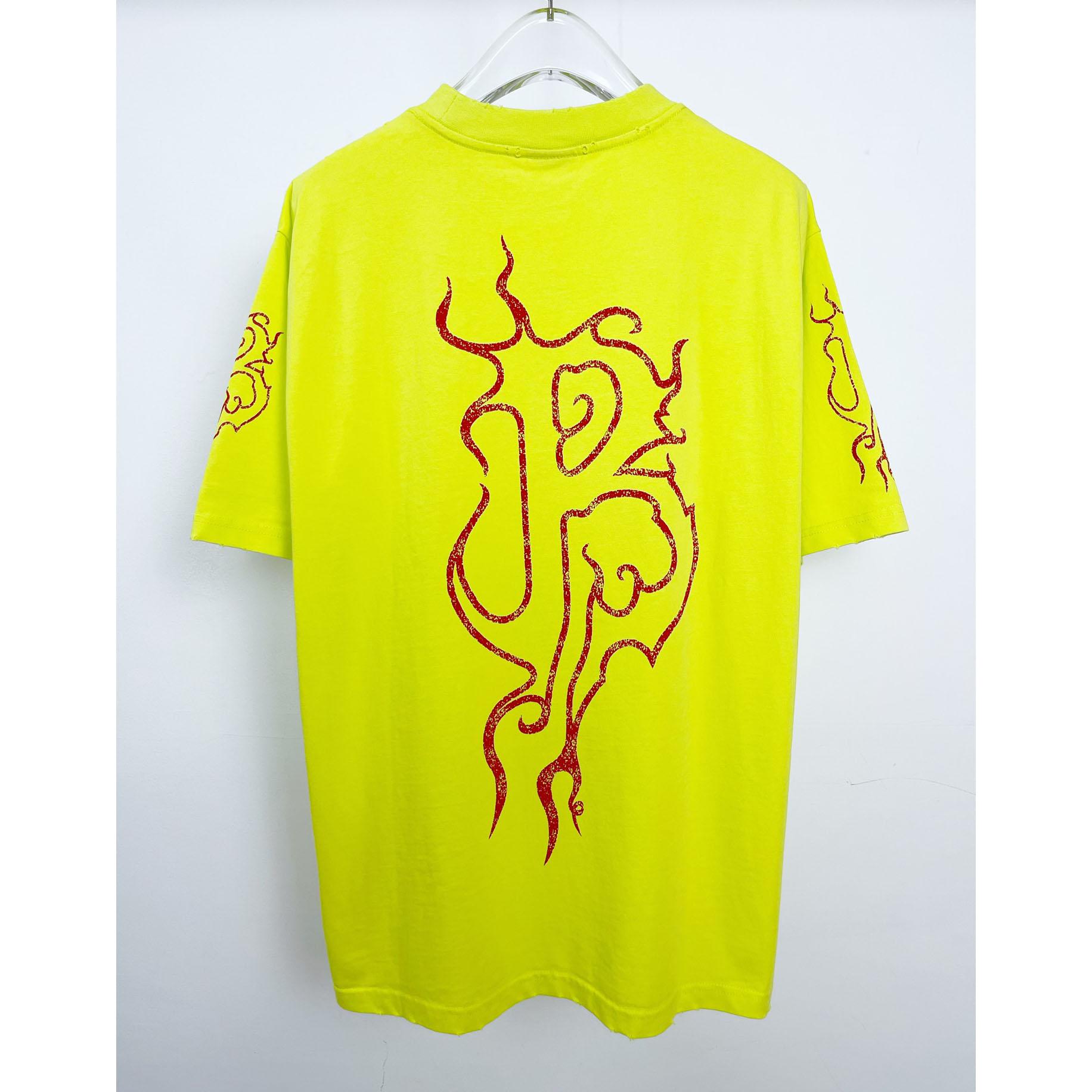 Balenciaga Darkwave T-Shirt Oversized In Yellow - DesignerGu