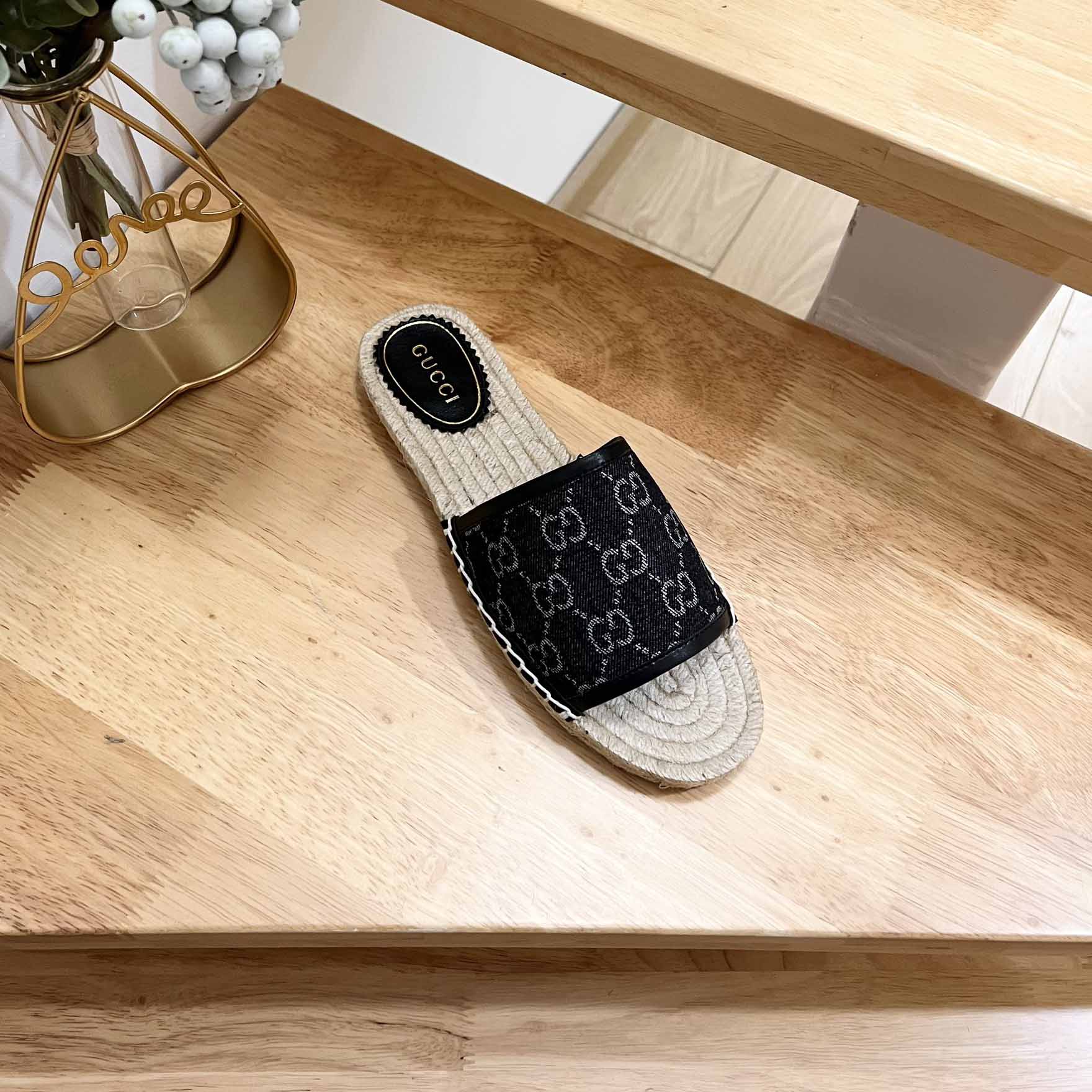 Gucci Women's Slide Espadrille  - DesignerGu