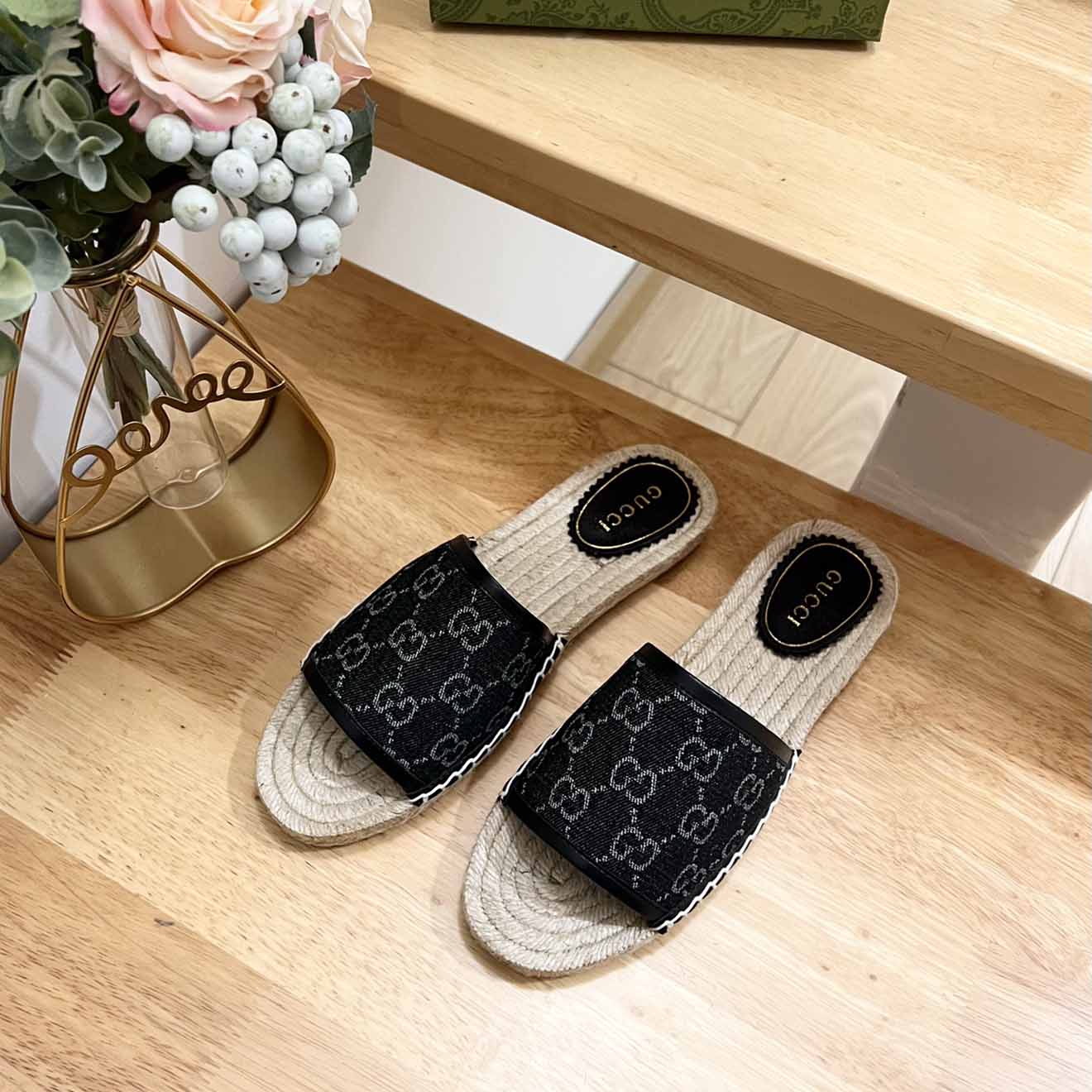 Gucci Women's Slide Espadrille  - DesignerGu