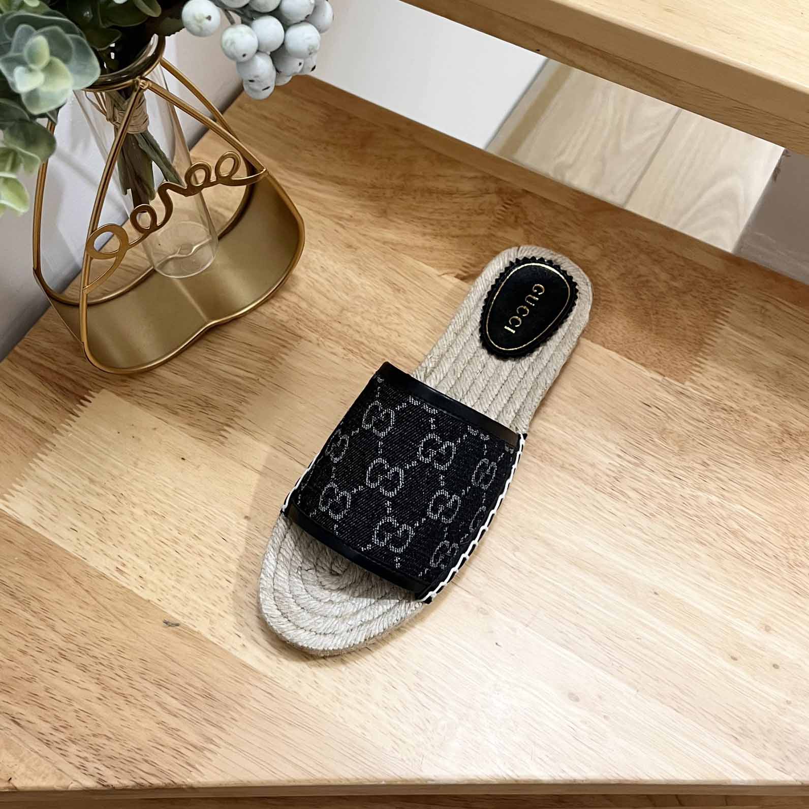 Gucci Women's Slide Espadrille  - DesignerGu