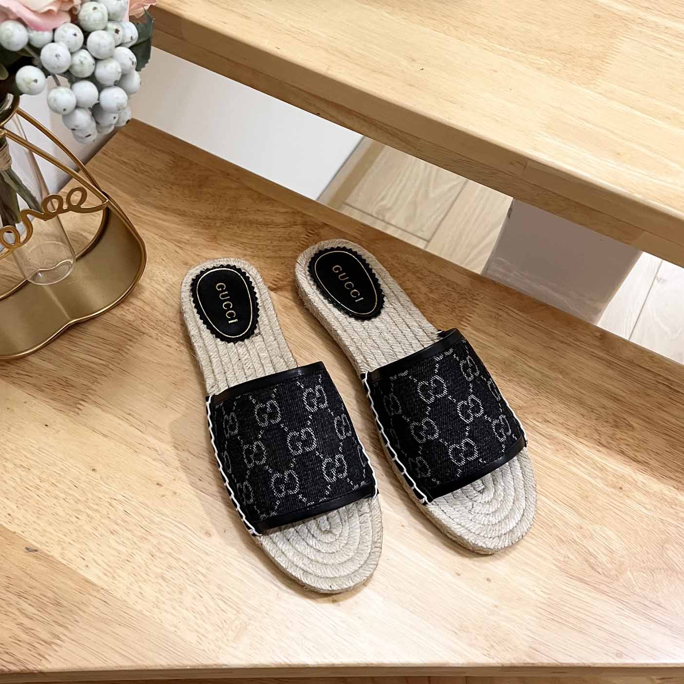 Gucci Women's Slide Espadrille  - DesignerGu