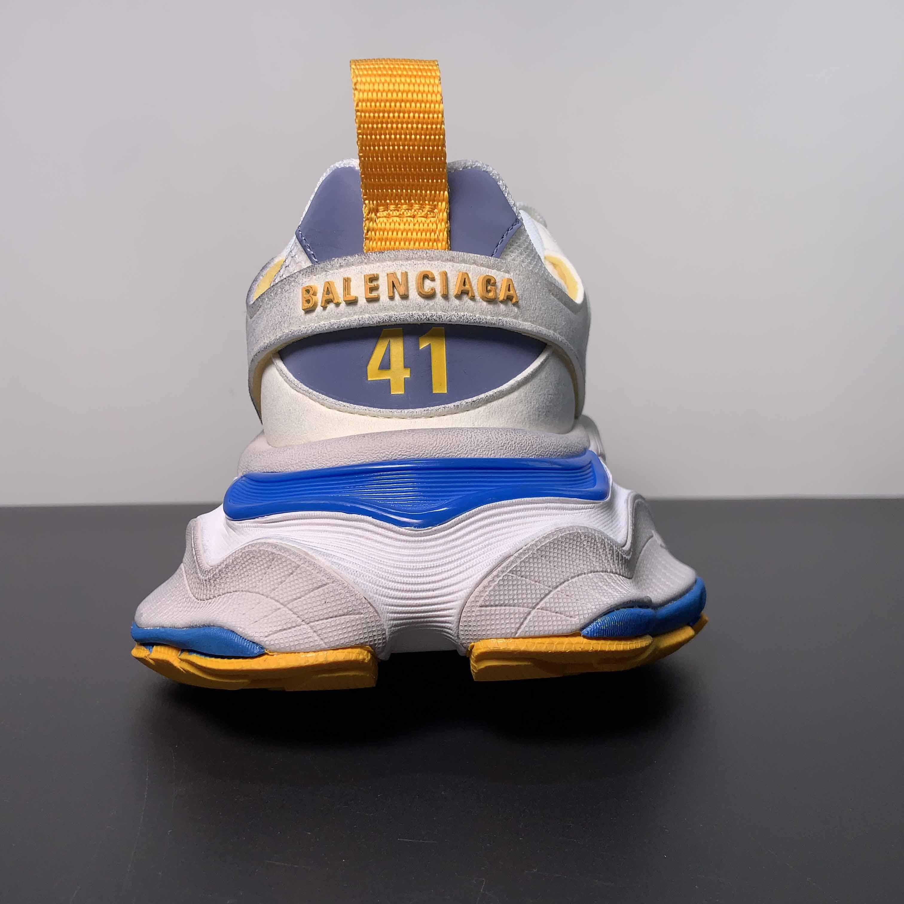 Balenciaga Cargo Sneaker In White/Grey/Orange /Blue  - DesignerGu