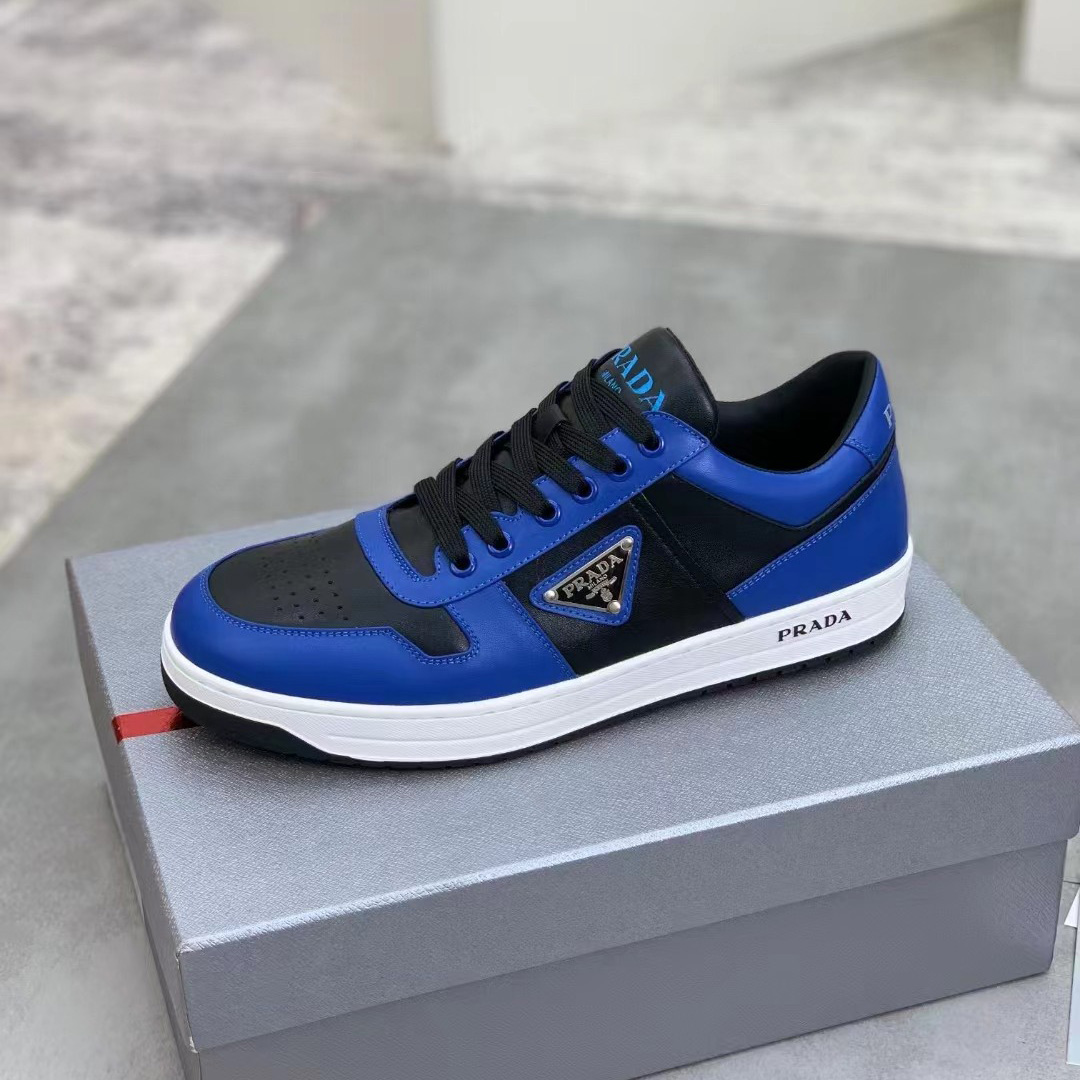 Prada Downtown Leather Sneakers - DesignerGu