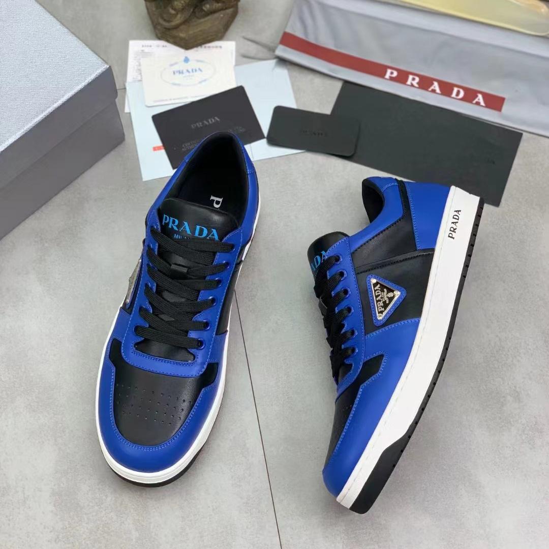 Prada Downtown Leather Sneakers - DesignerGu