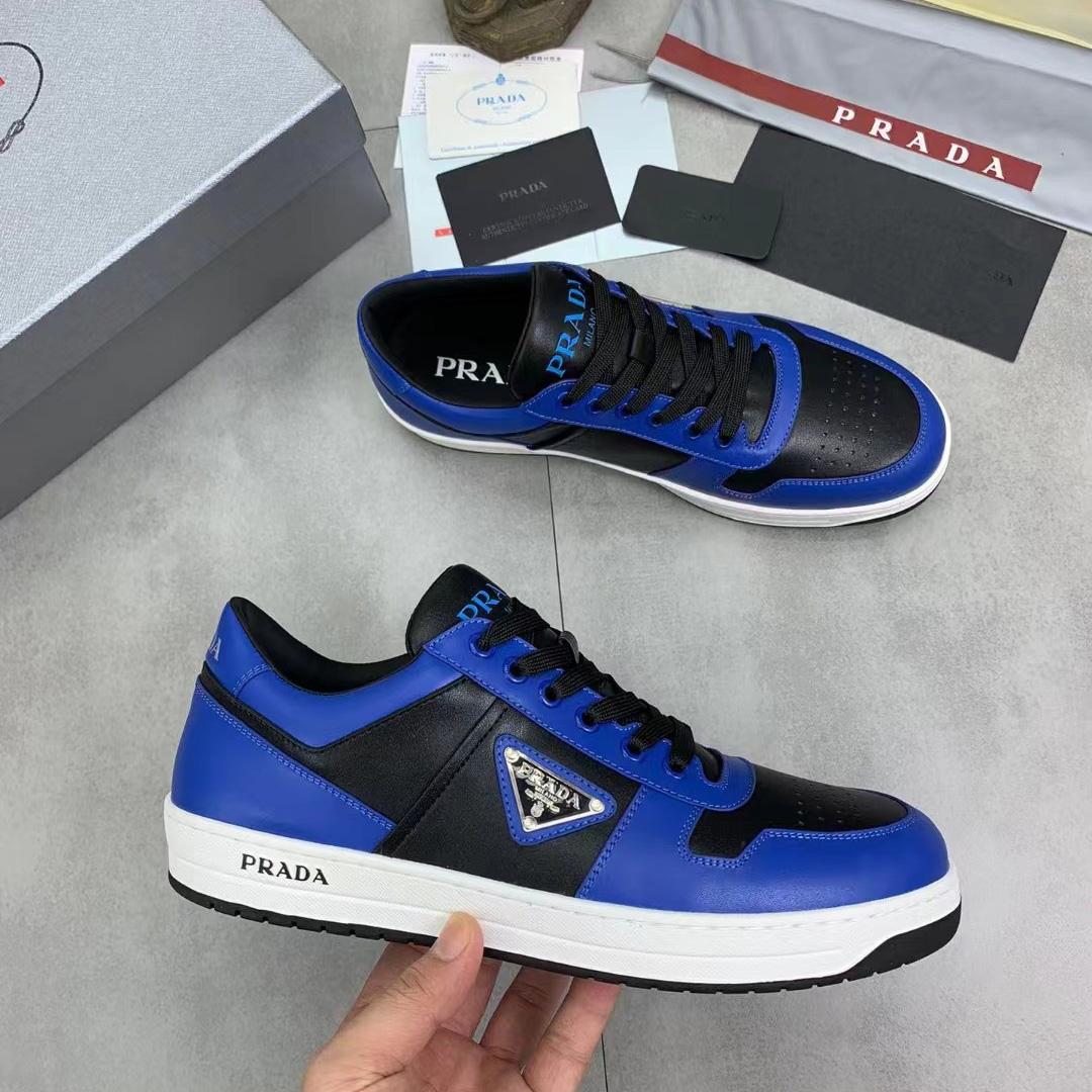 Prada Downtown Leather Sneakers - DesignerGu