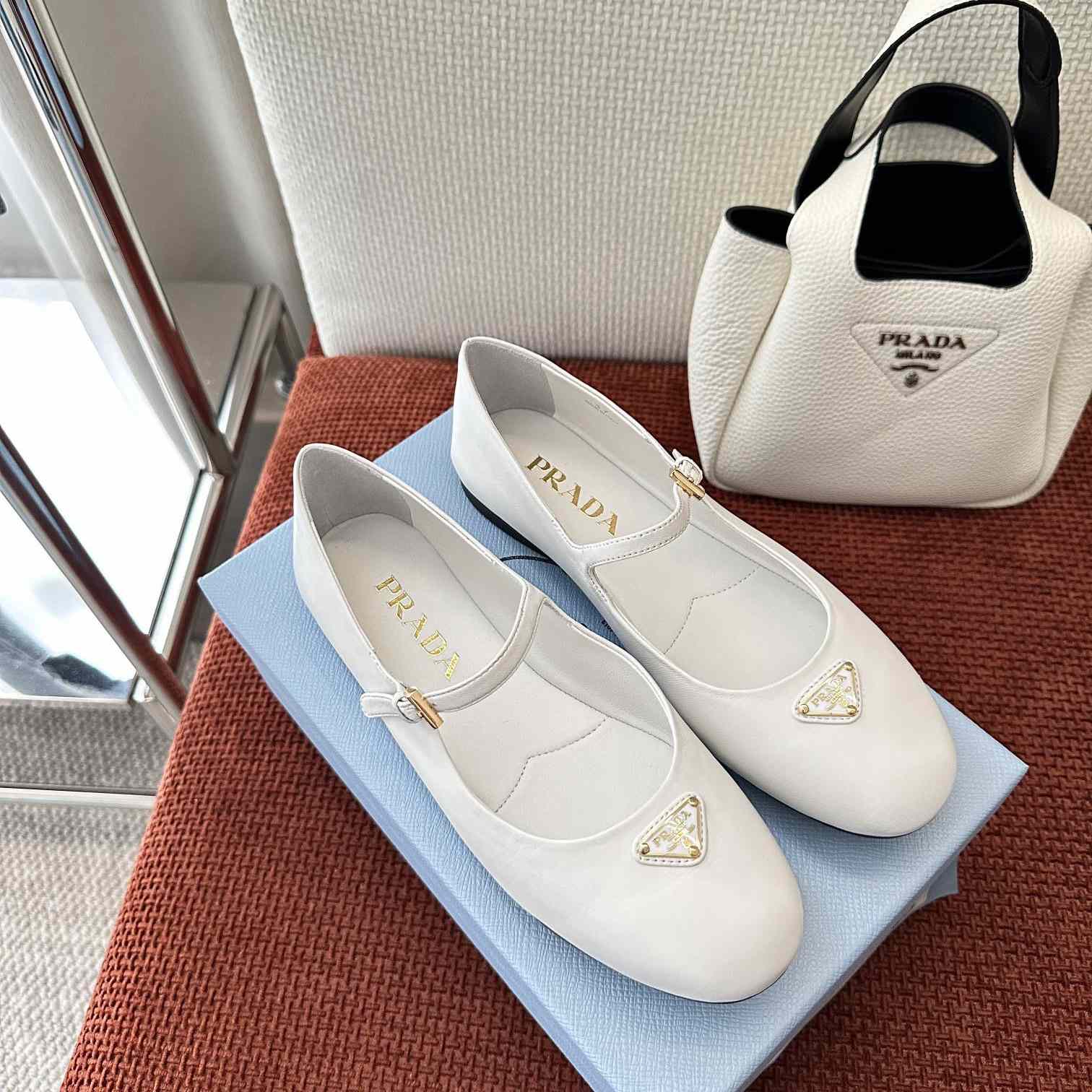 Prada Nappa Leather Ballerinas - DesignerGu