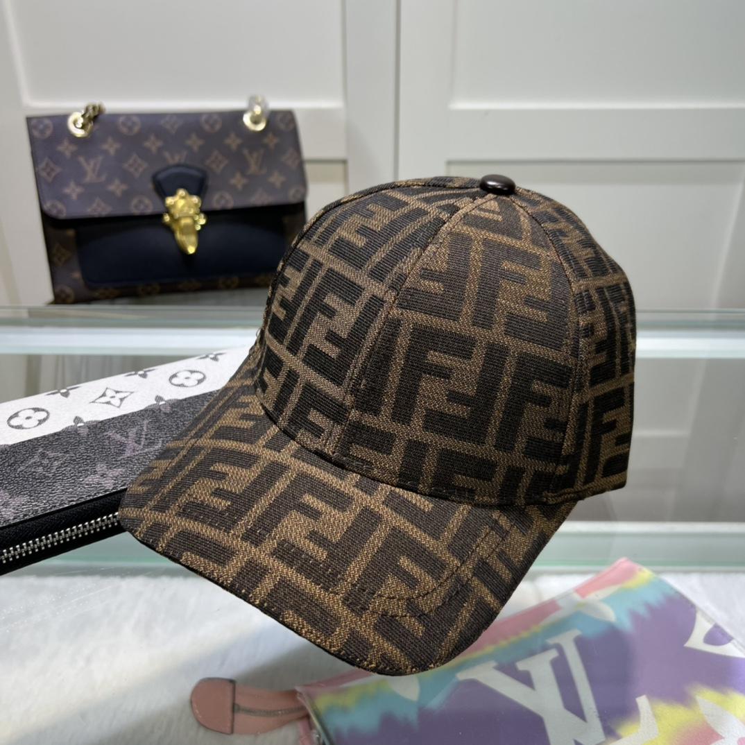 Fendi FF  Logo Baseball Cap - DesignerGu