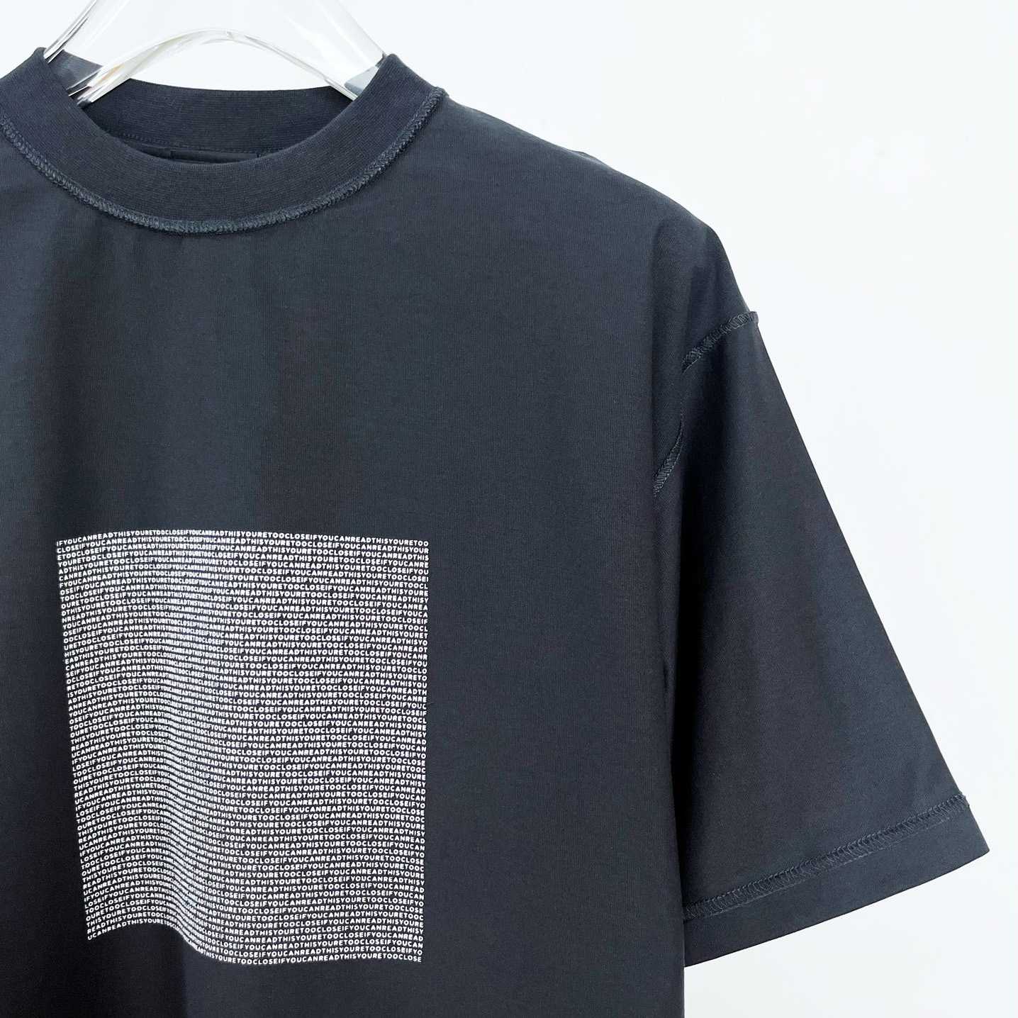 Balenciaga Text Block Inside-Out T-Shirt Oversized In Black - DesignerGu