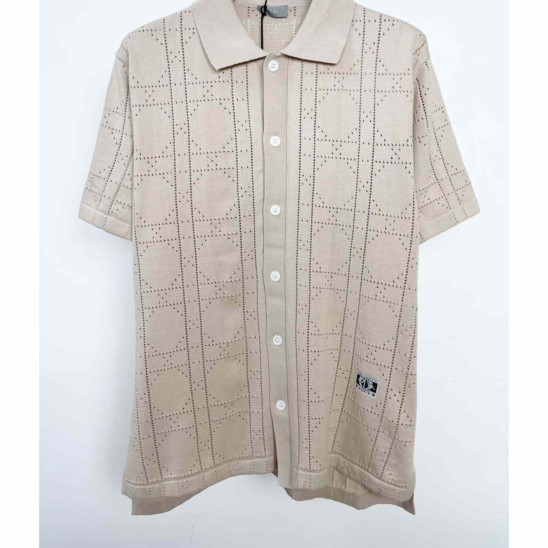 Dior Cannage Short-Sleeved Shirt - DesignerGu