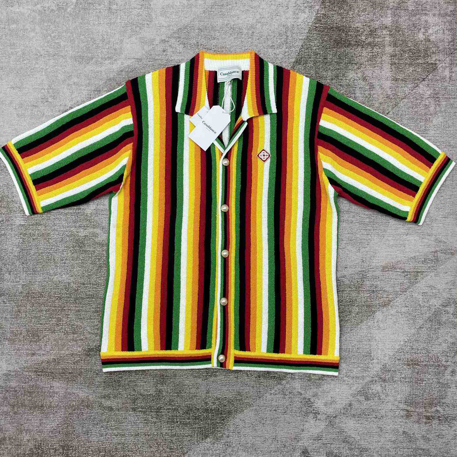 Casablanca Striped Towelling Shirt     D0041 - DesignerGu