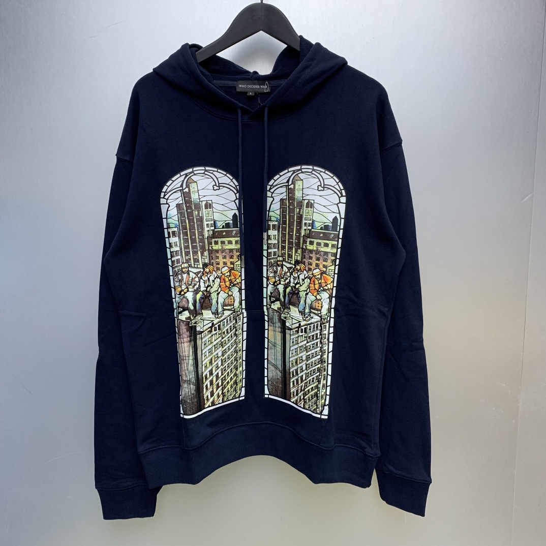 Who Decides War Diplomats Hooded Sweatshirt In Navy - DesignerGu