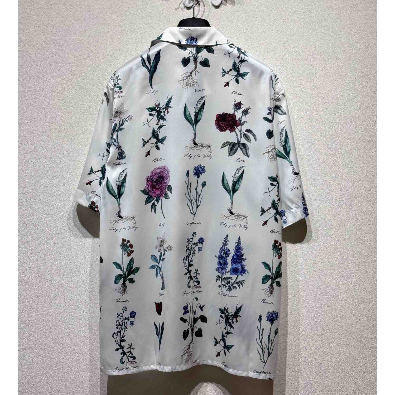 Dior Herbarium Illustration Short-Sleeved Shirt - DesignerGu