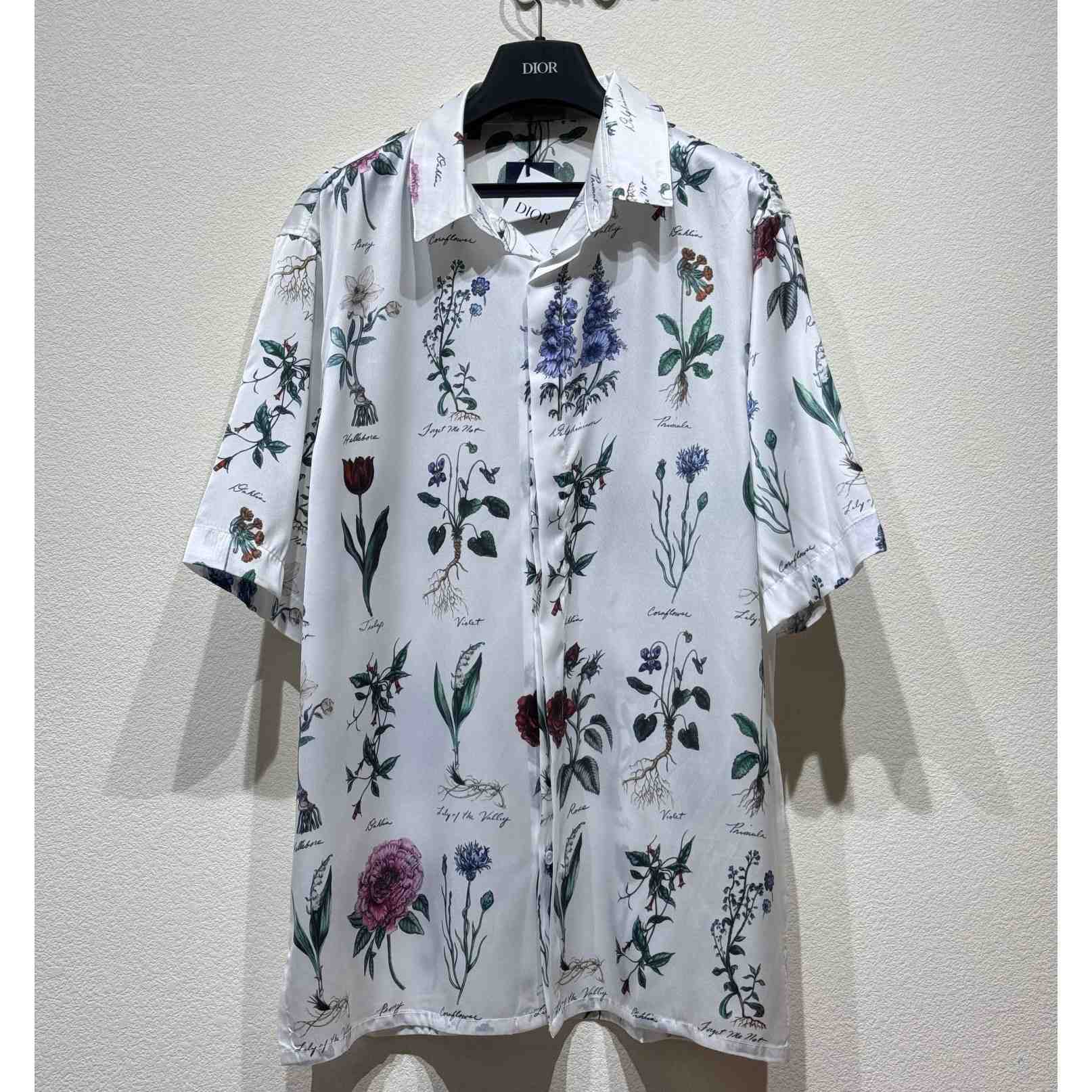 Dior Herbarium Illustration Short-Sleeved Shirt - DesignerGu