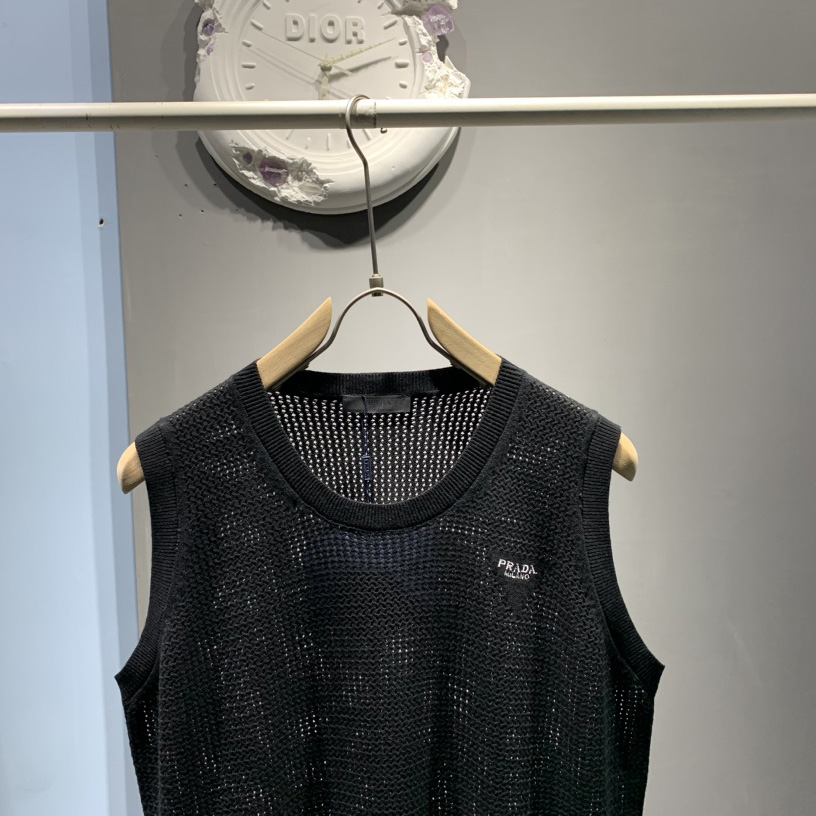 Prada Mesh Knit Tank Top - DesignerGu