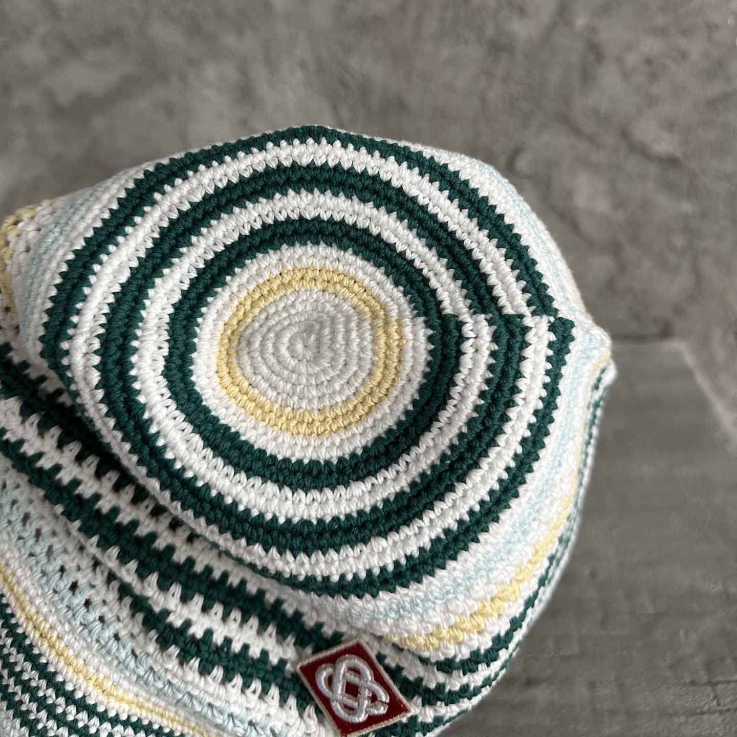 Casablanca Monogram-patch Crochet Bucket Hat - DesignerGu