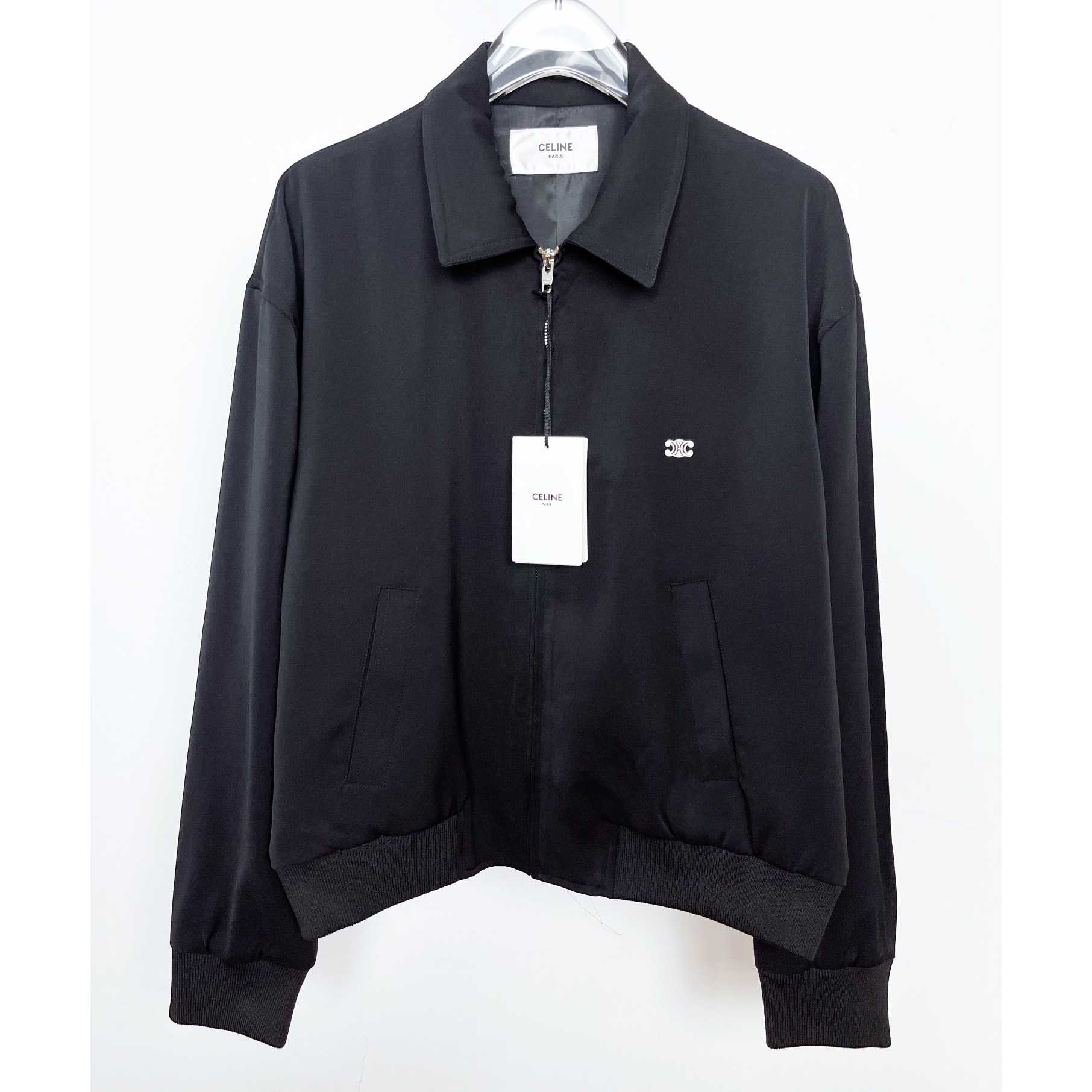 Celine Triomphe Blouson Jacket In Rayon Twill - DesignerGu