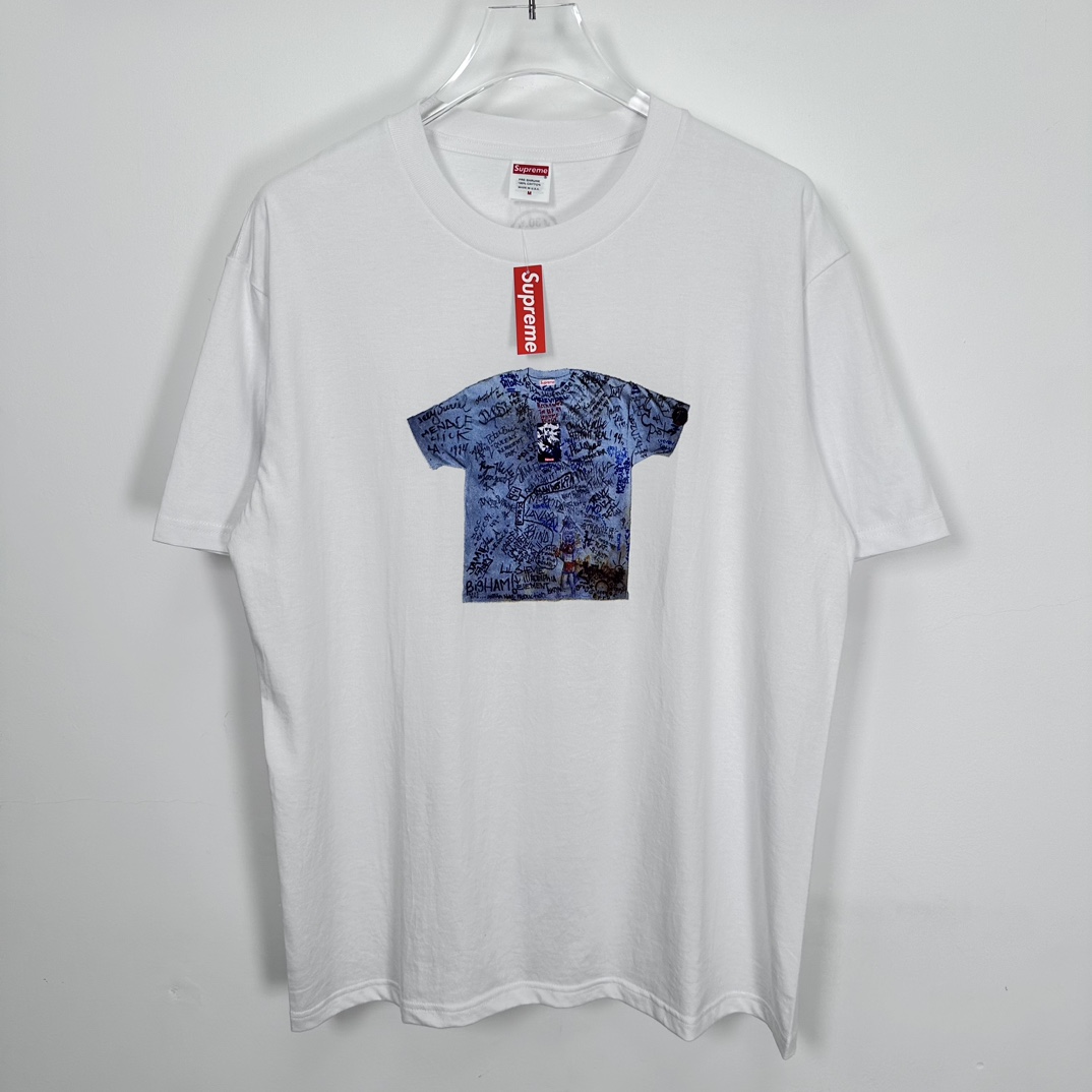 Supreme First Tee - White - DesignerGu