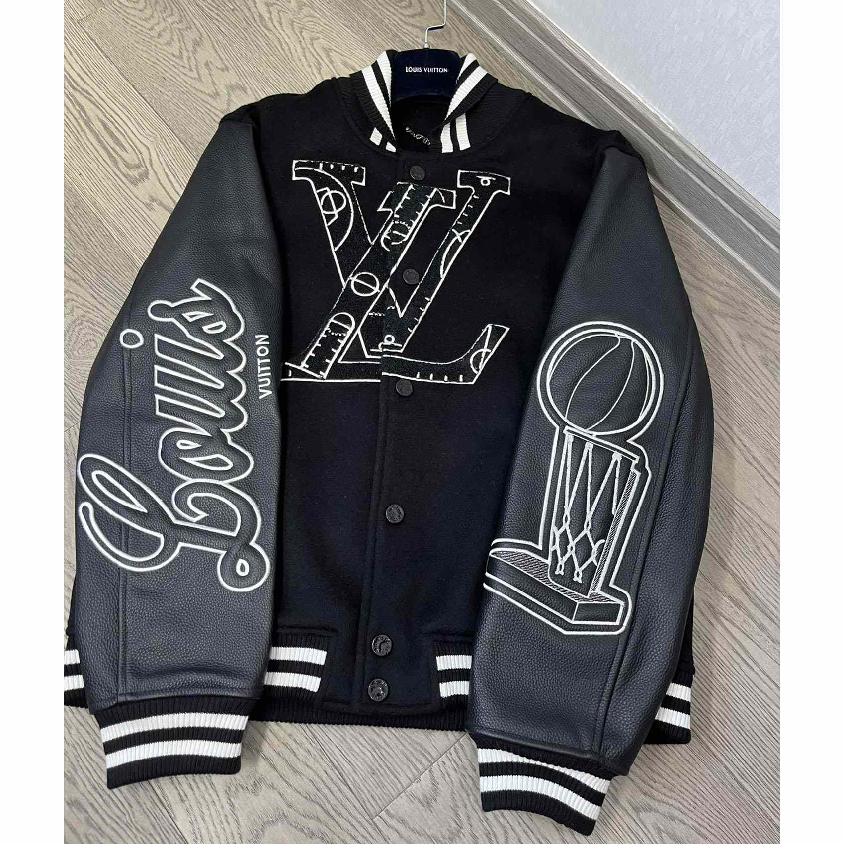 Louis Vuitton x NBA Leather Basketball Jacket - DesignerGu