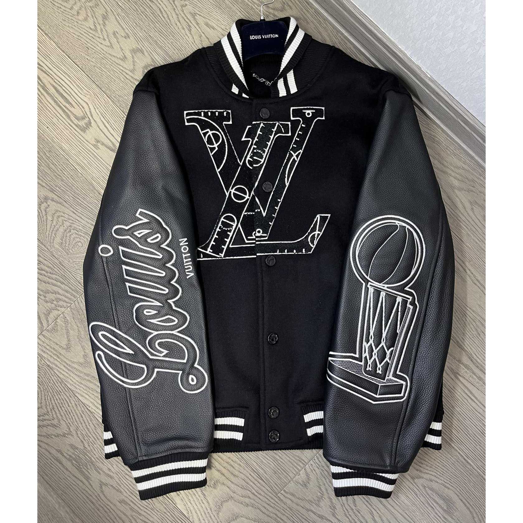 Louis Vuitton x NBA Leather Basketball Jacket - DesignerGu