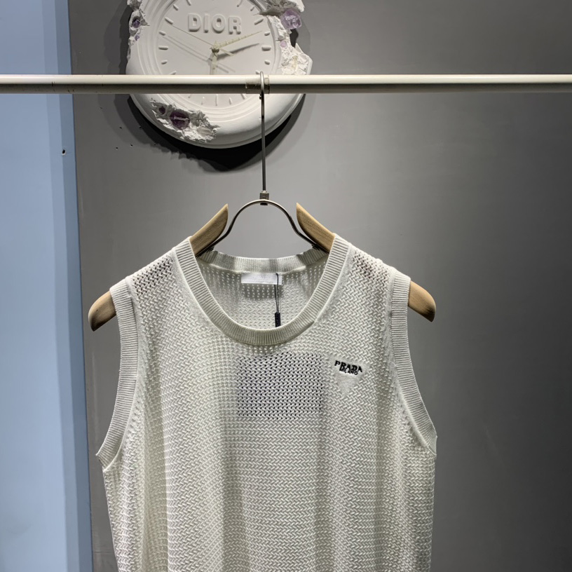 Prada Mesh Knit Tank Top - DesignerGu