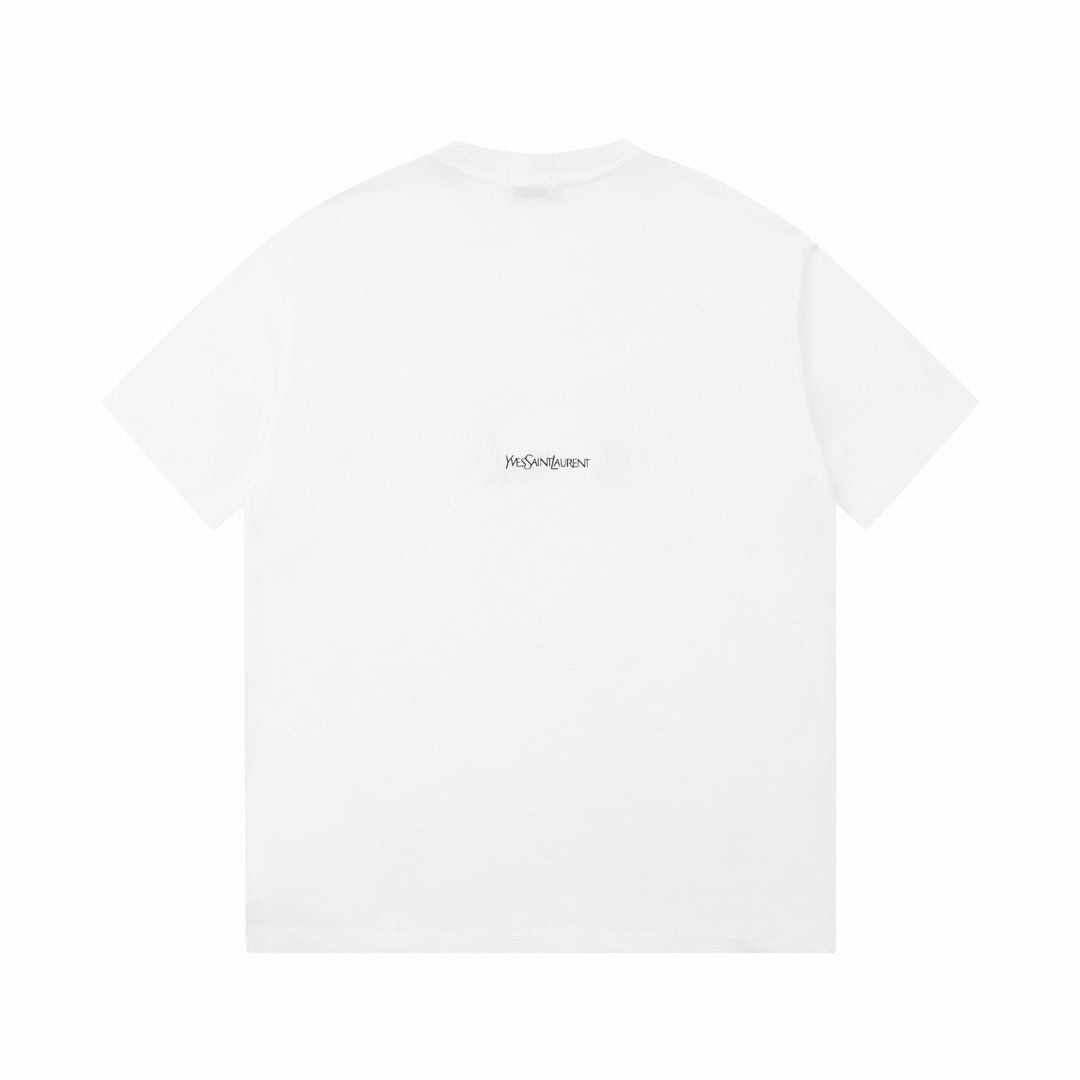 Saint Laurent Cotton-jersey T-shirt  - DesignerGu