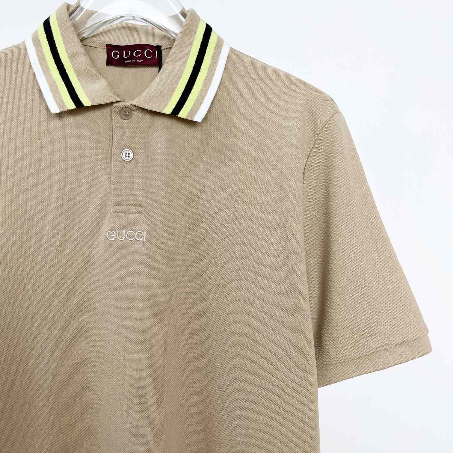 Gucci Cotton Polo Shirt With Embroidery - DesignerGu