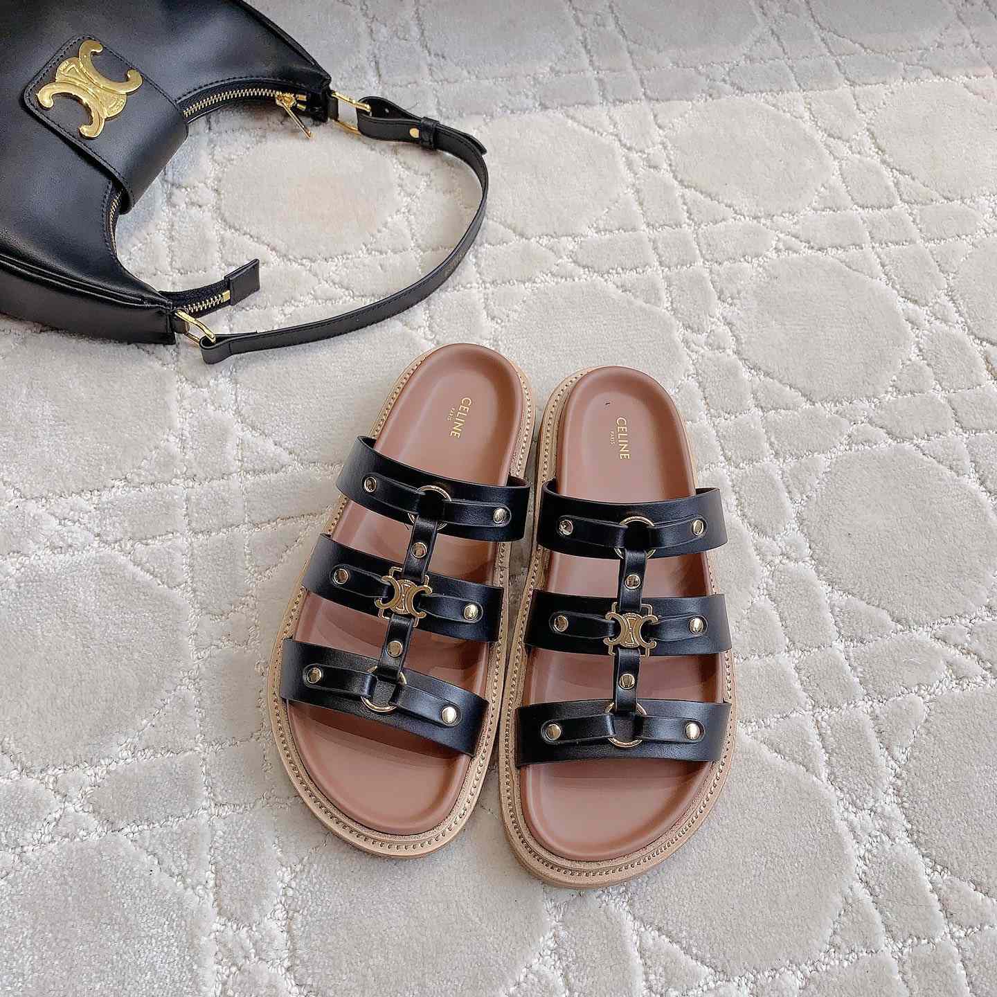 Celine Tippi Slide In Calfskin - DesignerGu