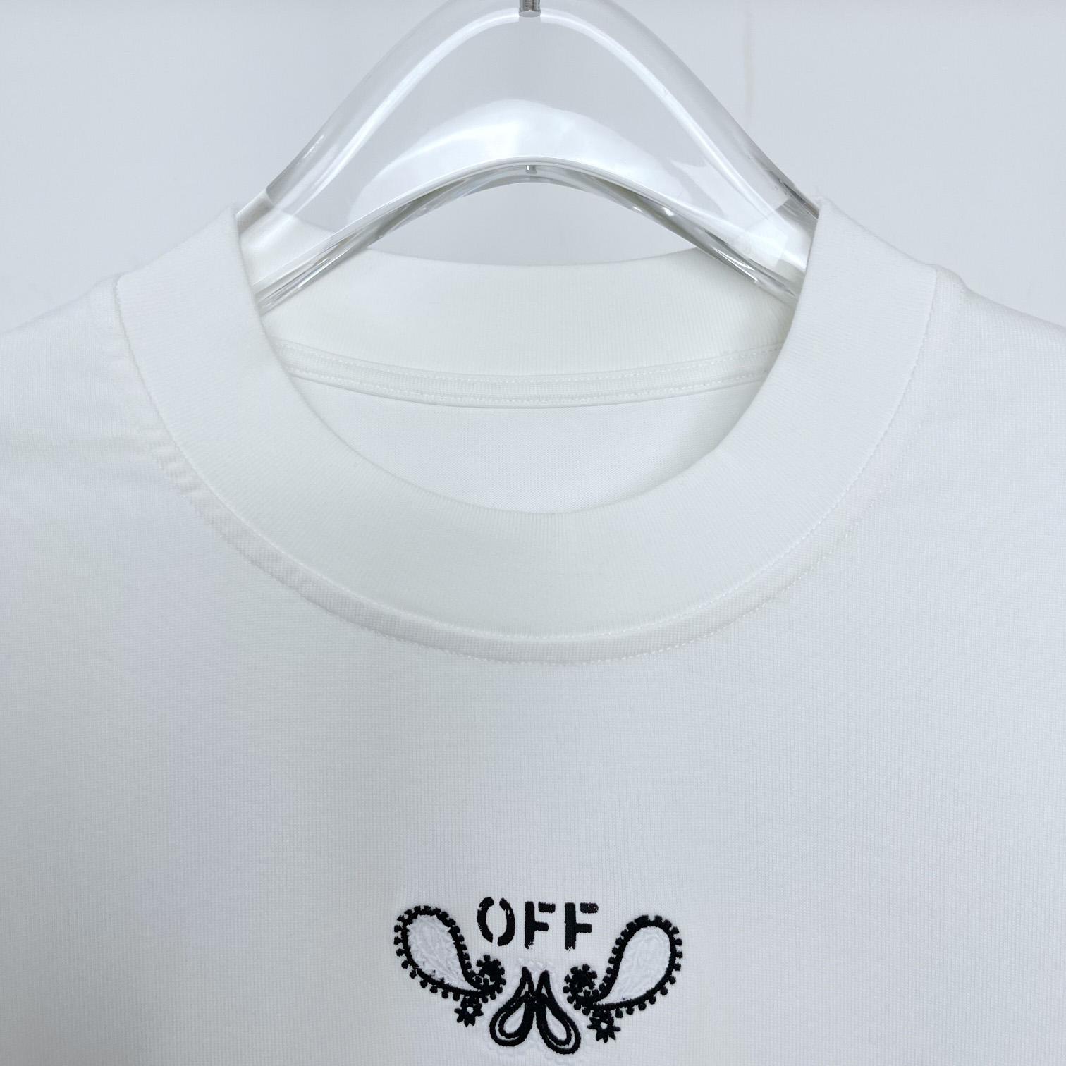 Off-White Cotton T-shirt - DesignerGu