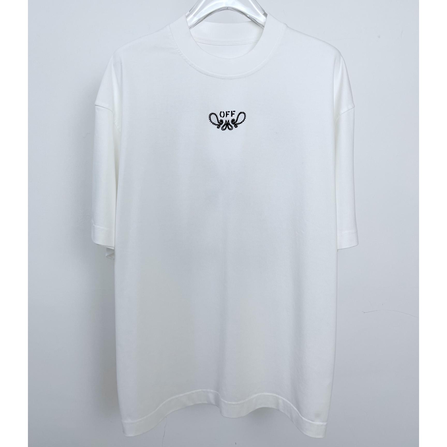 Off-White Cotton T-shirt - DesignerGu